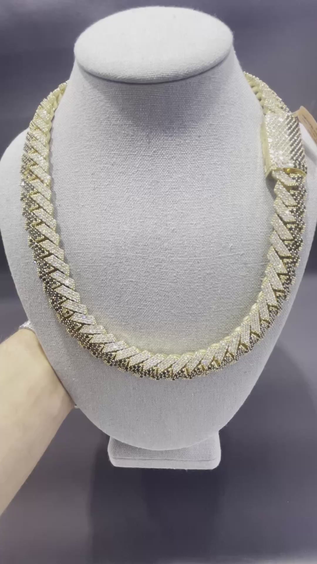 Iced Out Cuban Chain 10k with all Natural Diamonds