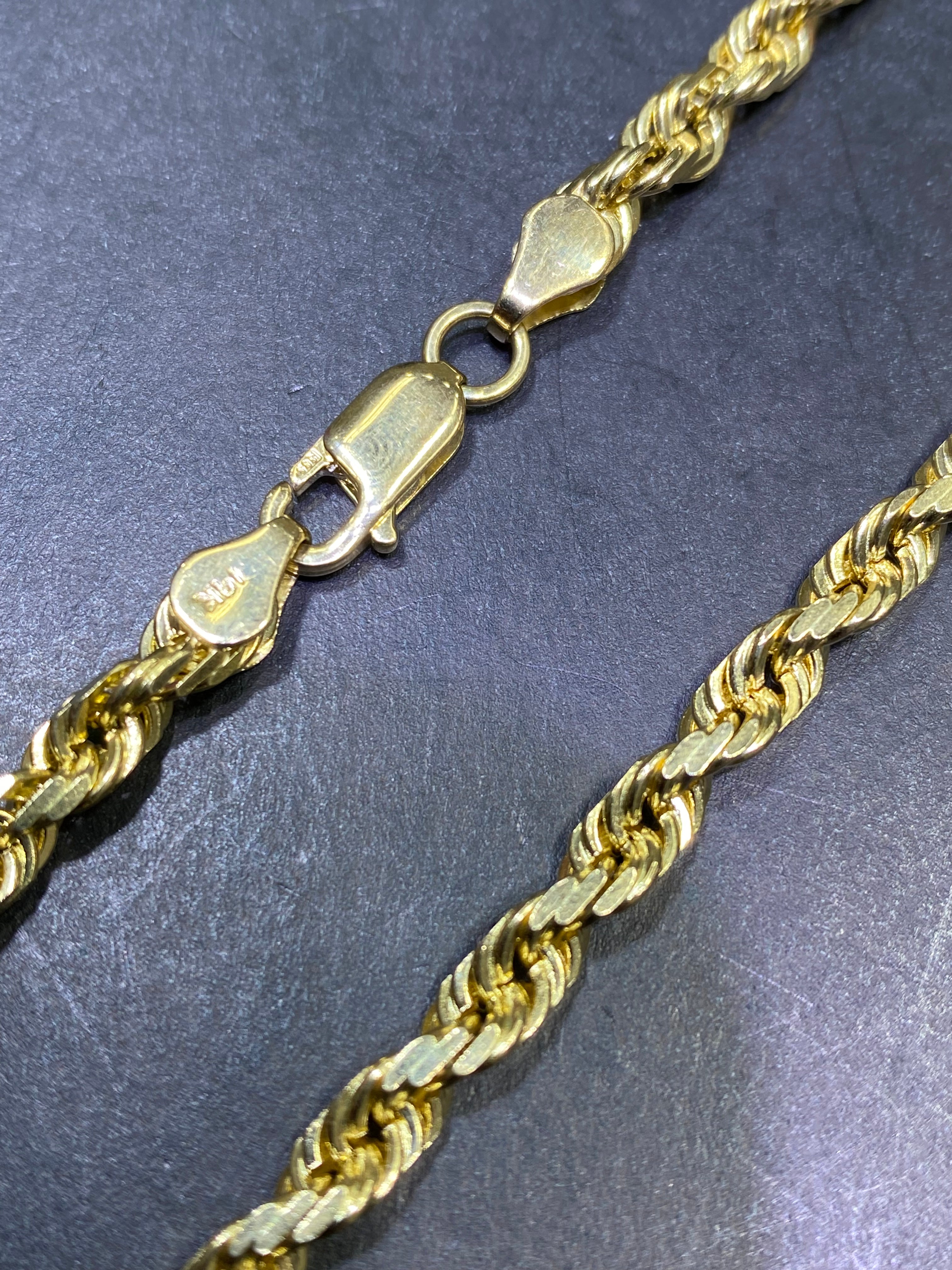 new 14k solid miami rope chain 5.5 millimeter,24 inch,60 grams,
