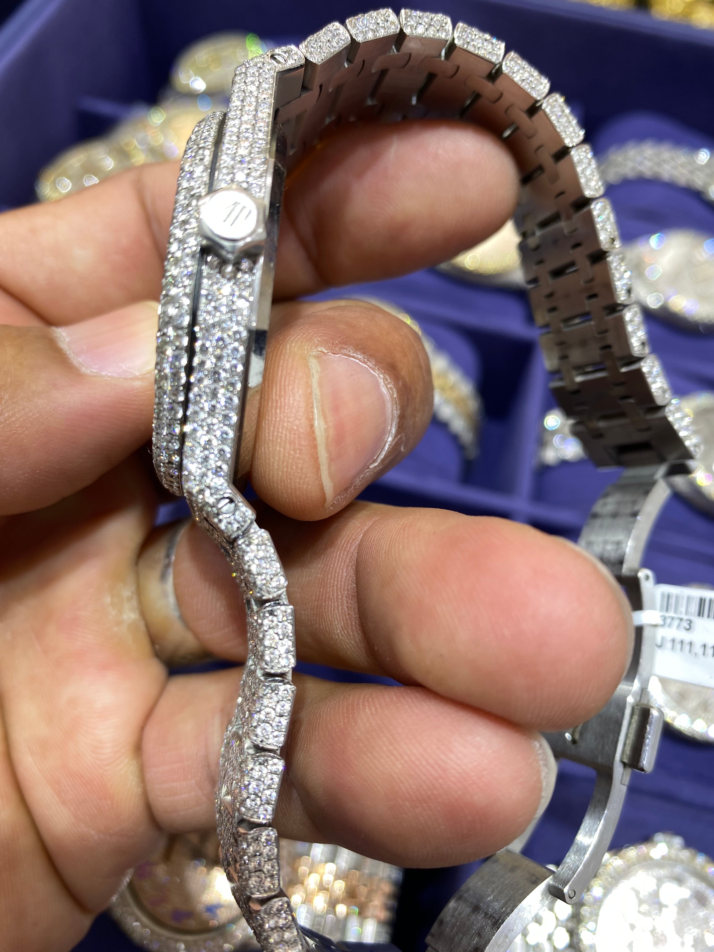 42mm Iced Out Audemar Piguet Watch 40 cts VVS1 Natural Diamonds "Iced Bust Down" AP Watch