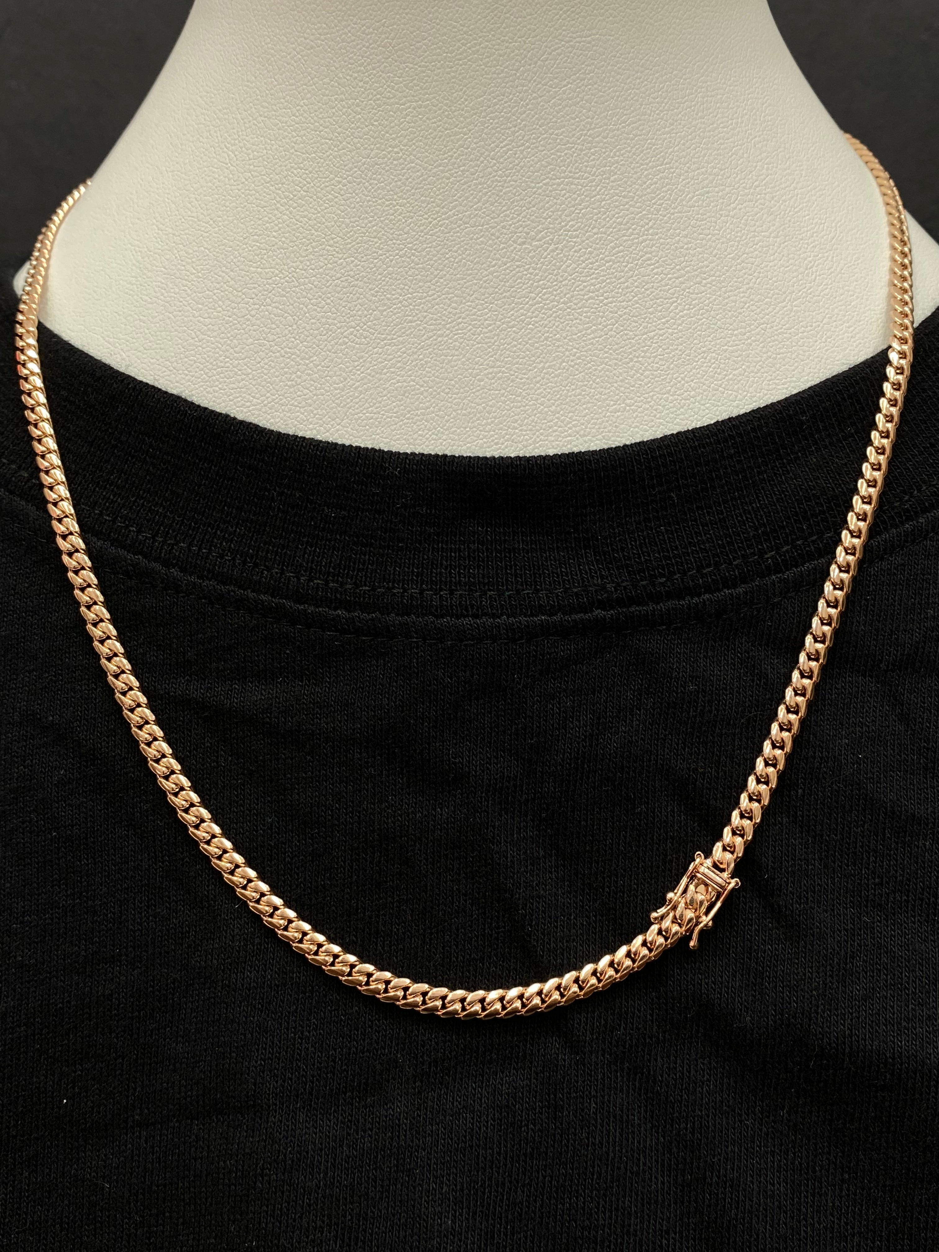 solid 10k rose gold miami cuban link