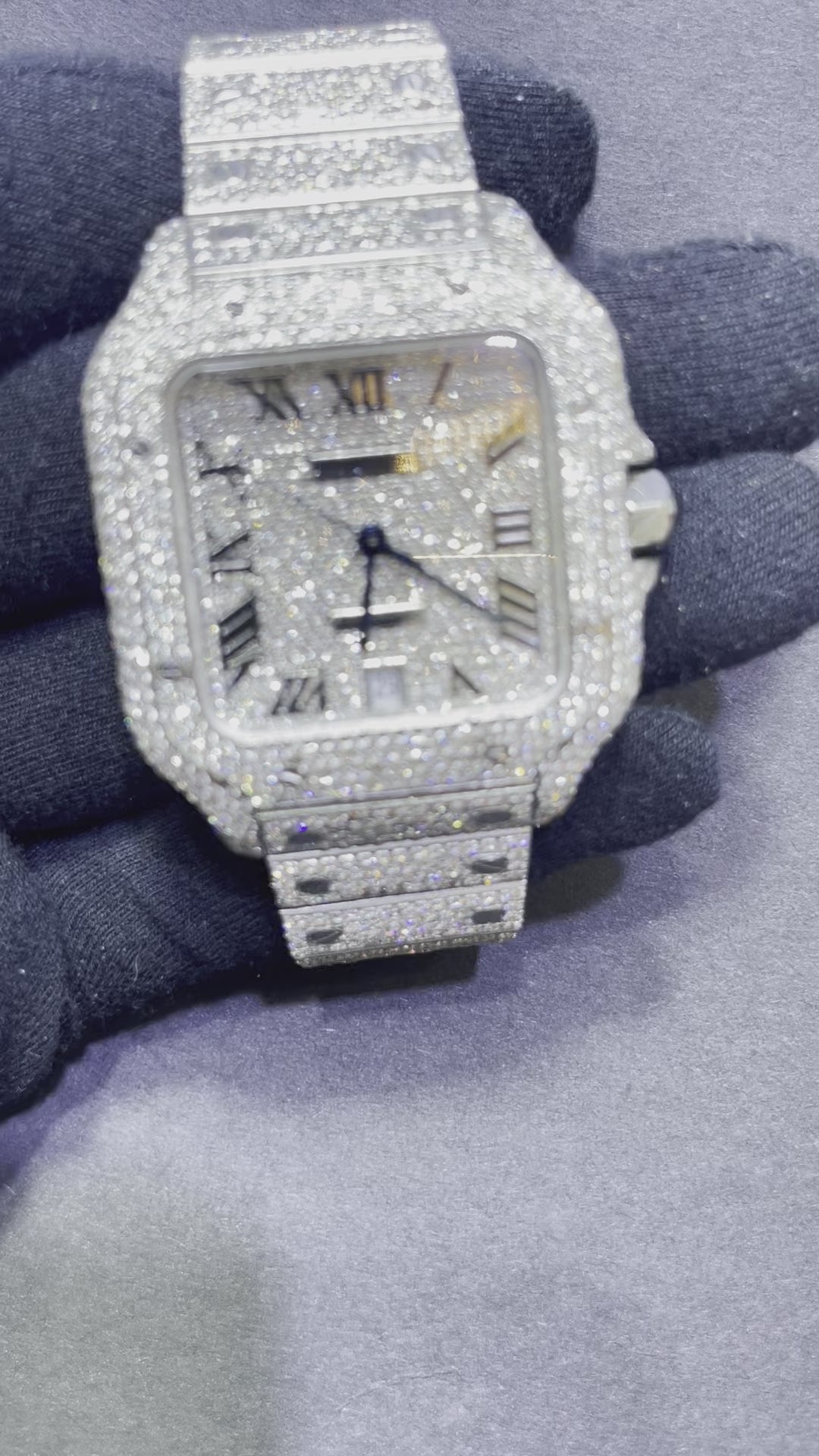 41mm Cartier Santos xl "Iced Bustdown" Vs1 Watch