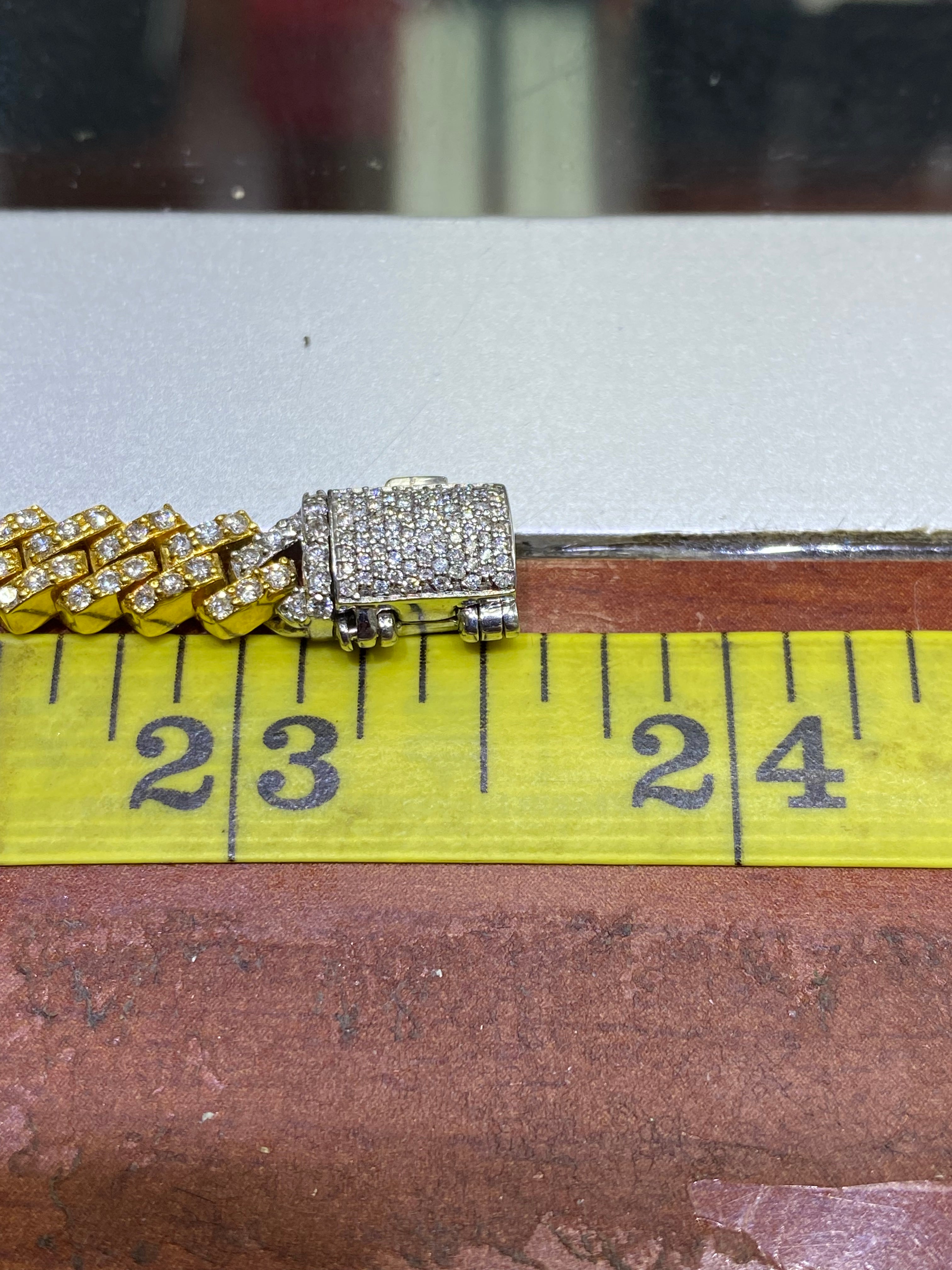 14k "Iced Bust Down" Miami Cuban link chain 109 grams 13.8 cts natural diamonds vs1