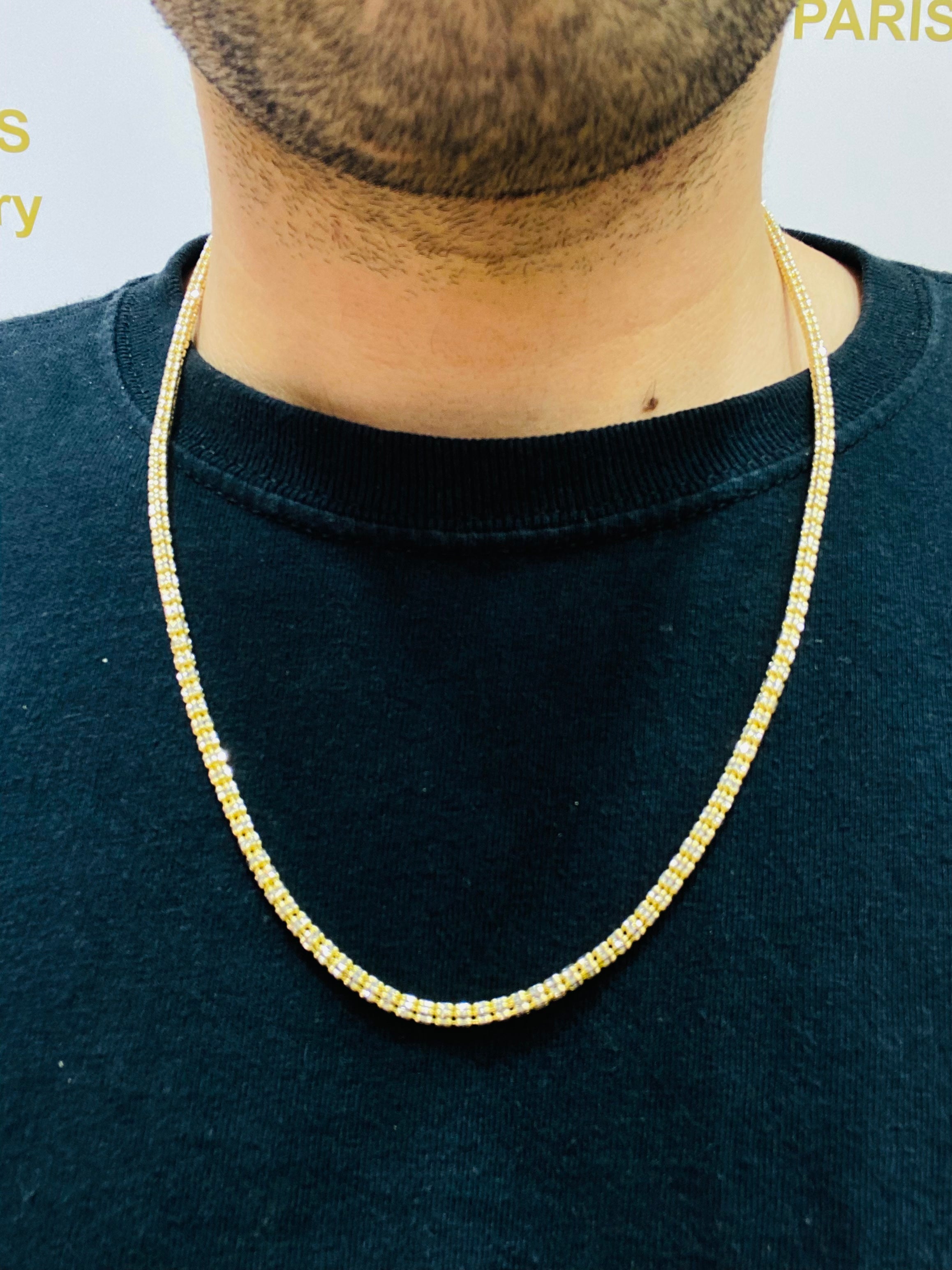 new diamond cut 10k italian chain yellow gold