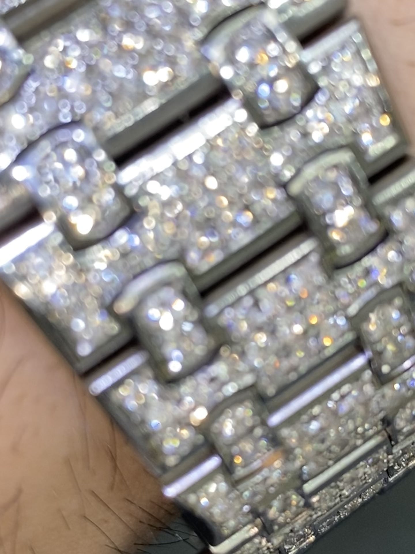 43mm Audemars Piguet “AP” Fully Iced Bust Down Watch 30 carats Vs1