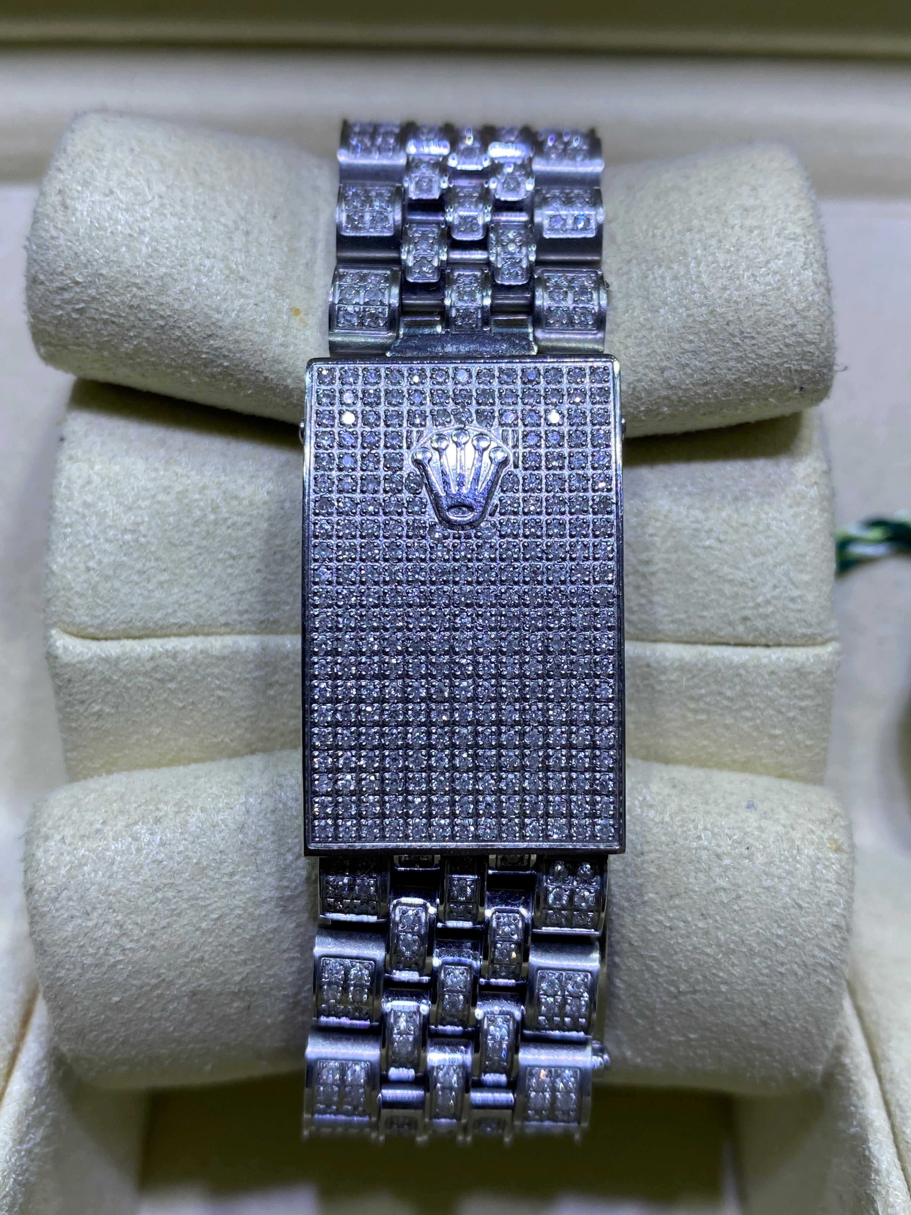 36mm rolex โiced bustdown โ 15cts natural diamond ๐ vs1