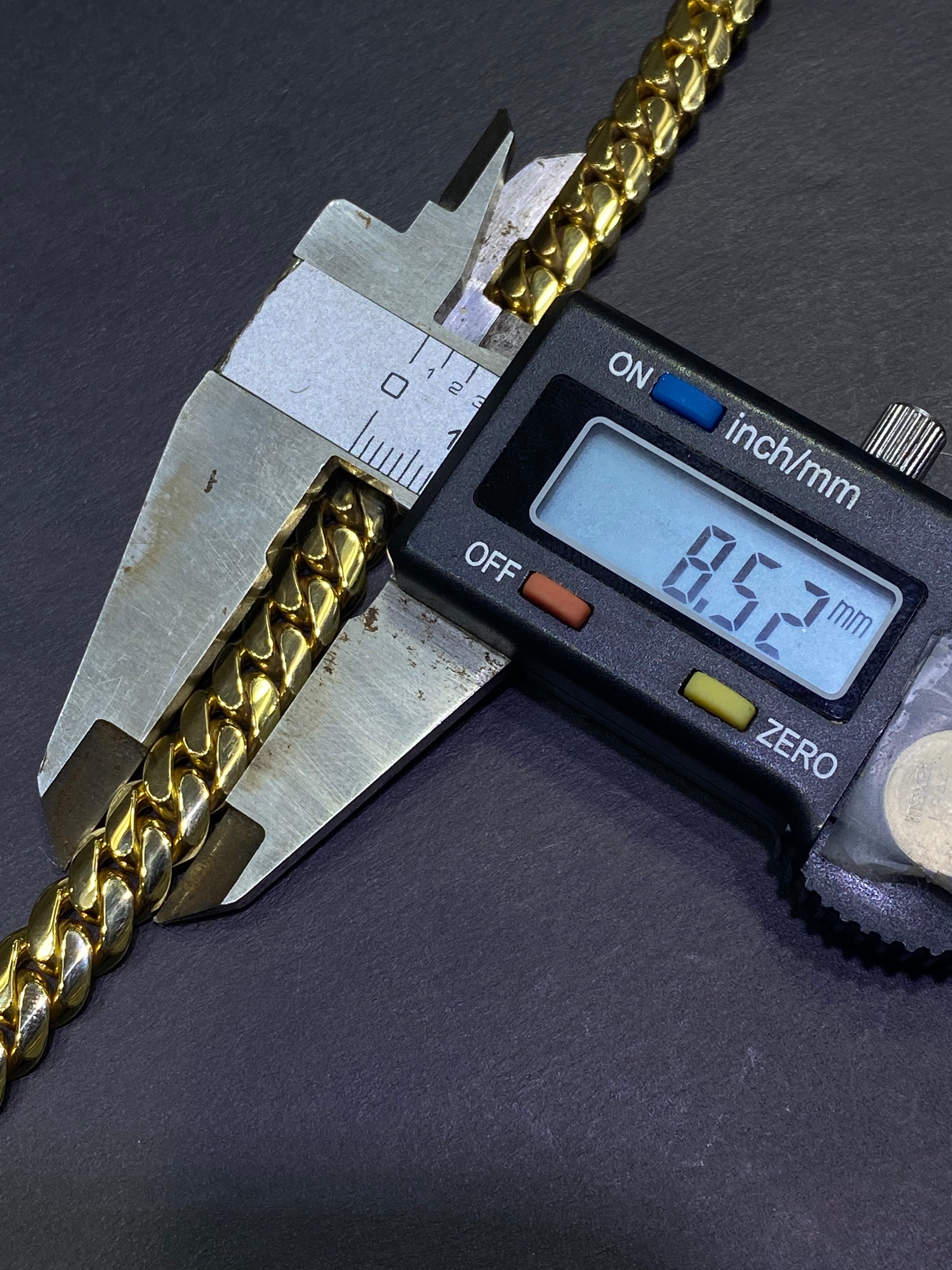 new 14k solid miami cuban link