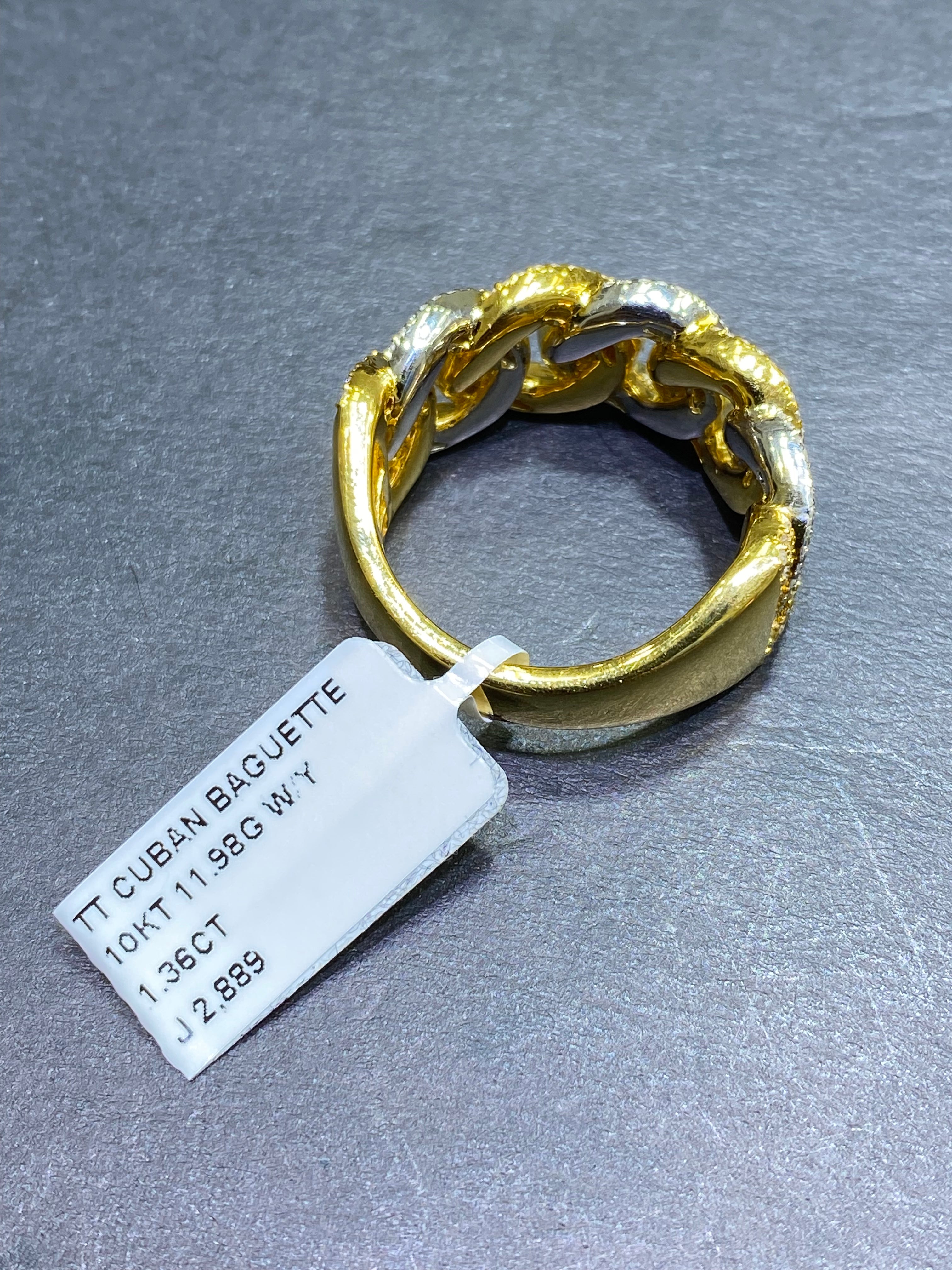 new 10 k “iced” diamond💎 miami cuban link ring 1.7cts vs1