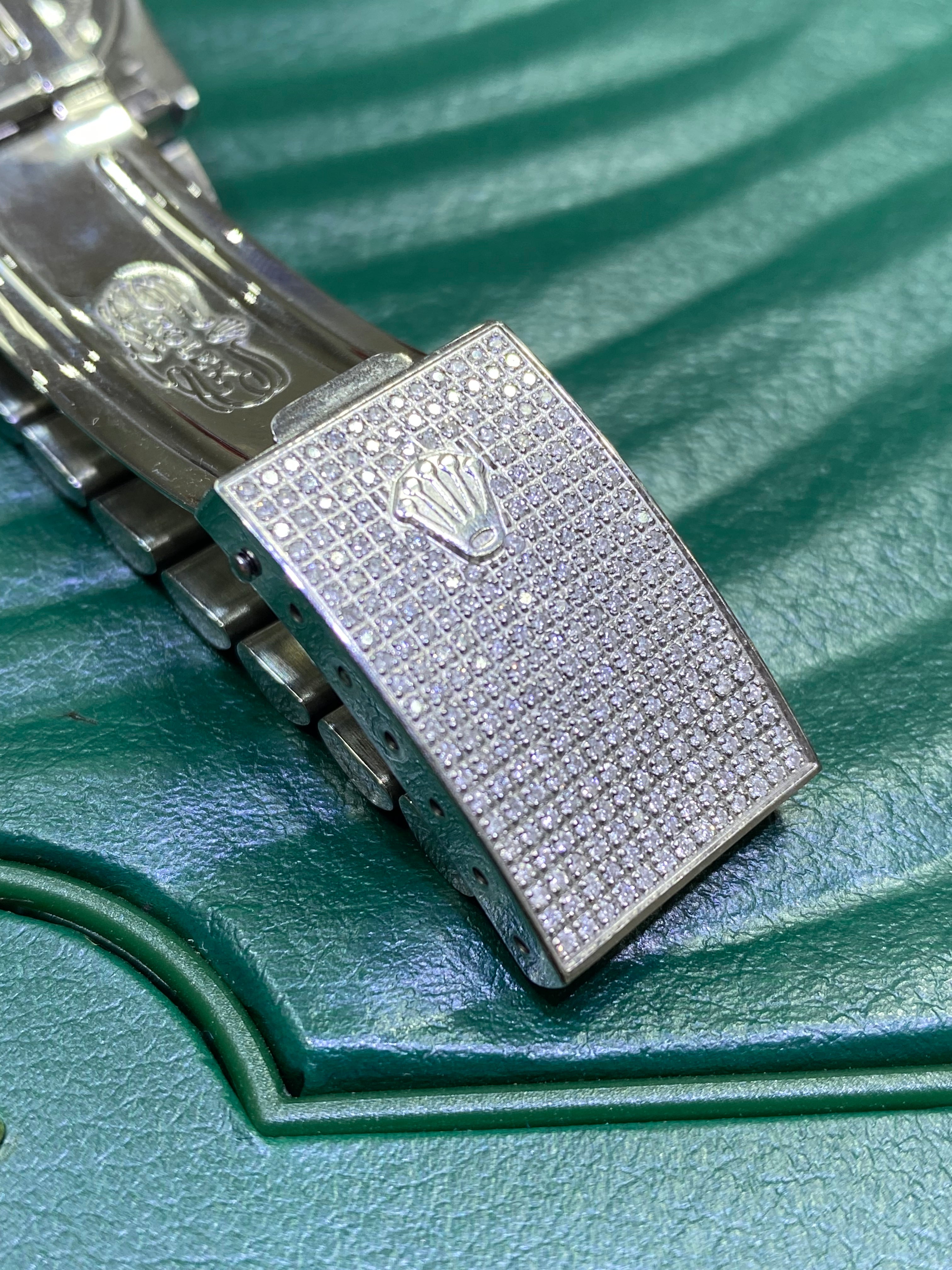 36mm rolex โiced bustdown โ 15cts natural diamond ๐ vs1