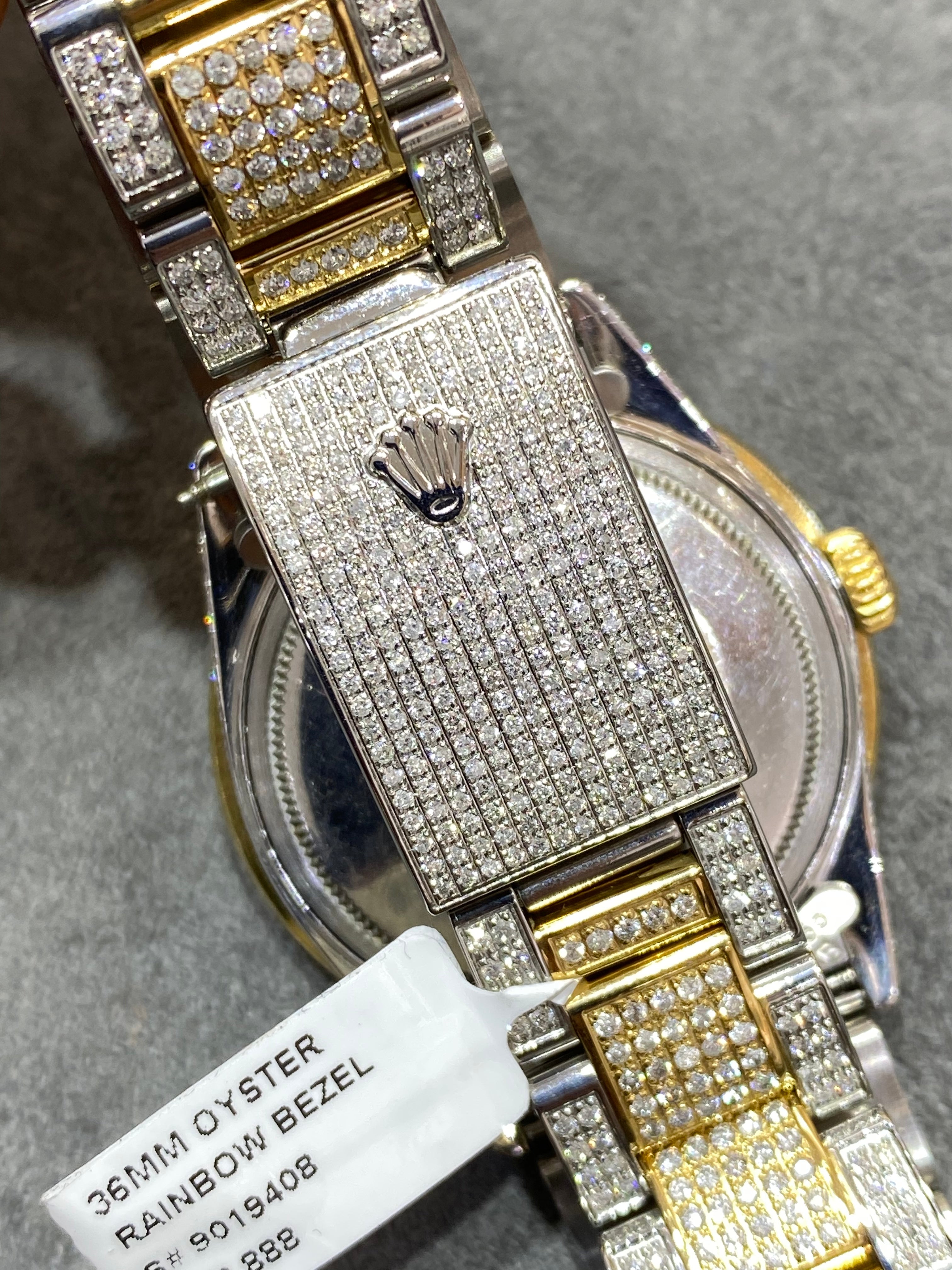 iced out rainbow rolex