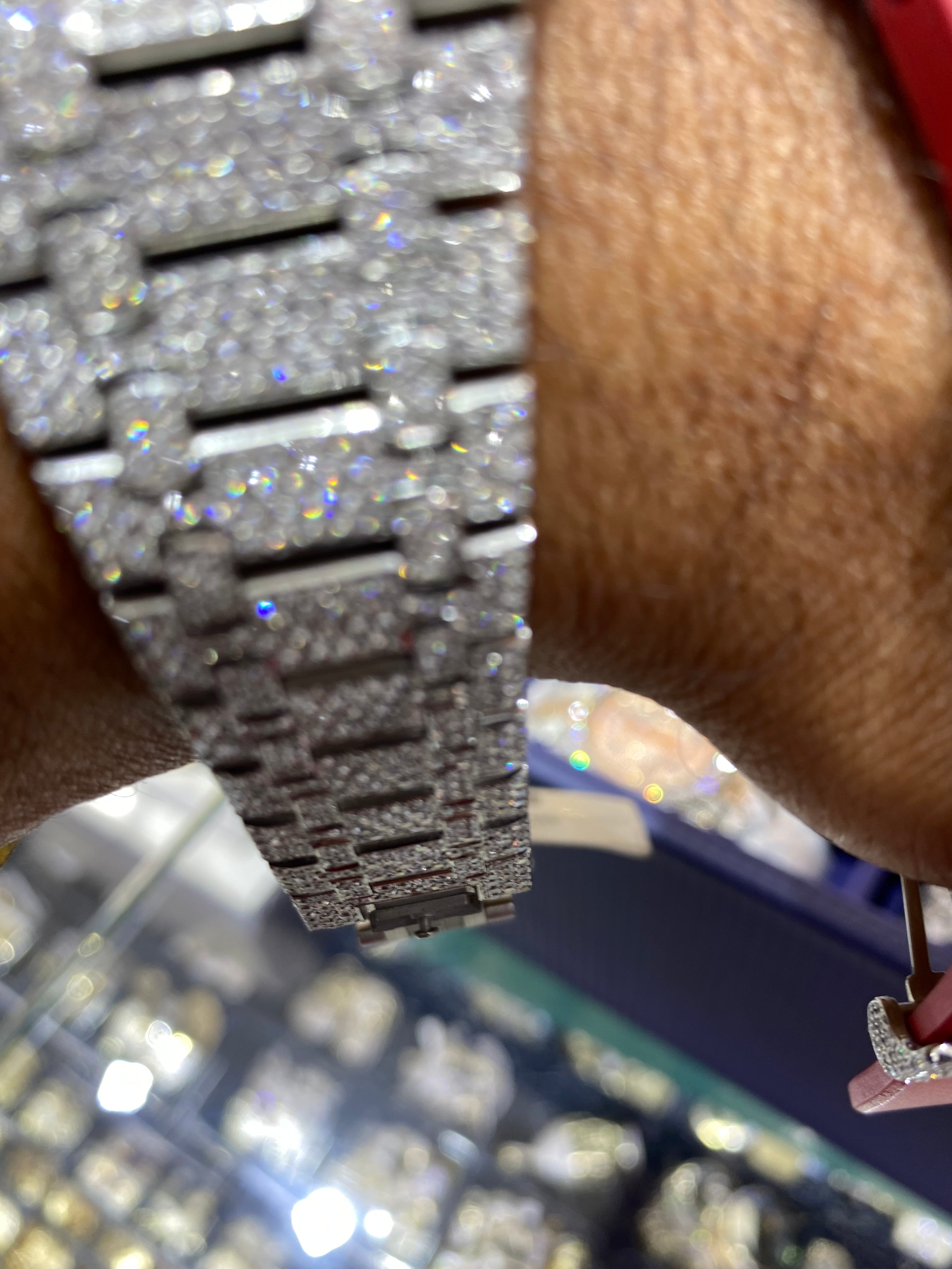 42mm Iced Out Audemar Piguet Watch 40 cts VVS1 Natural Diamonds "Iced Bust Down" AP Watch