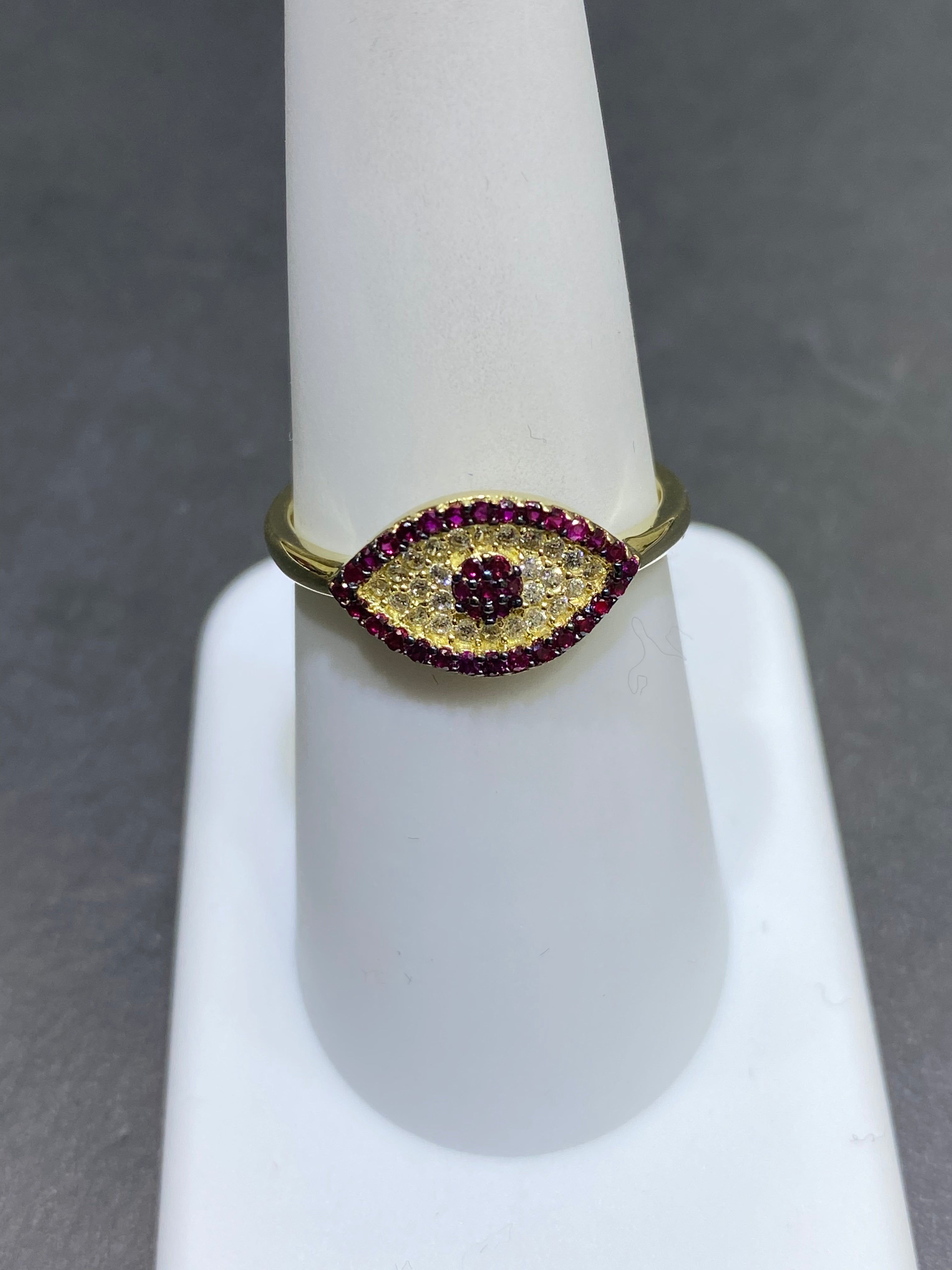 new 10k egypt eye of protection ring