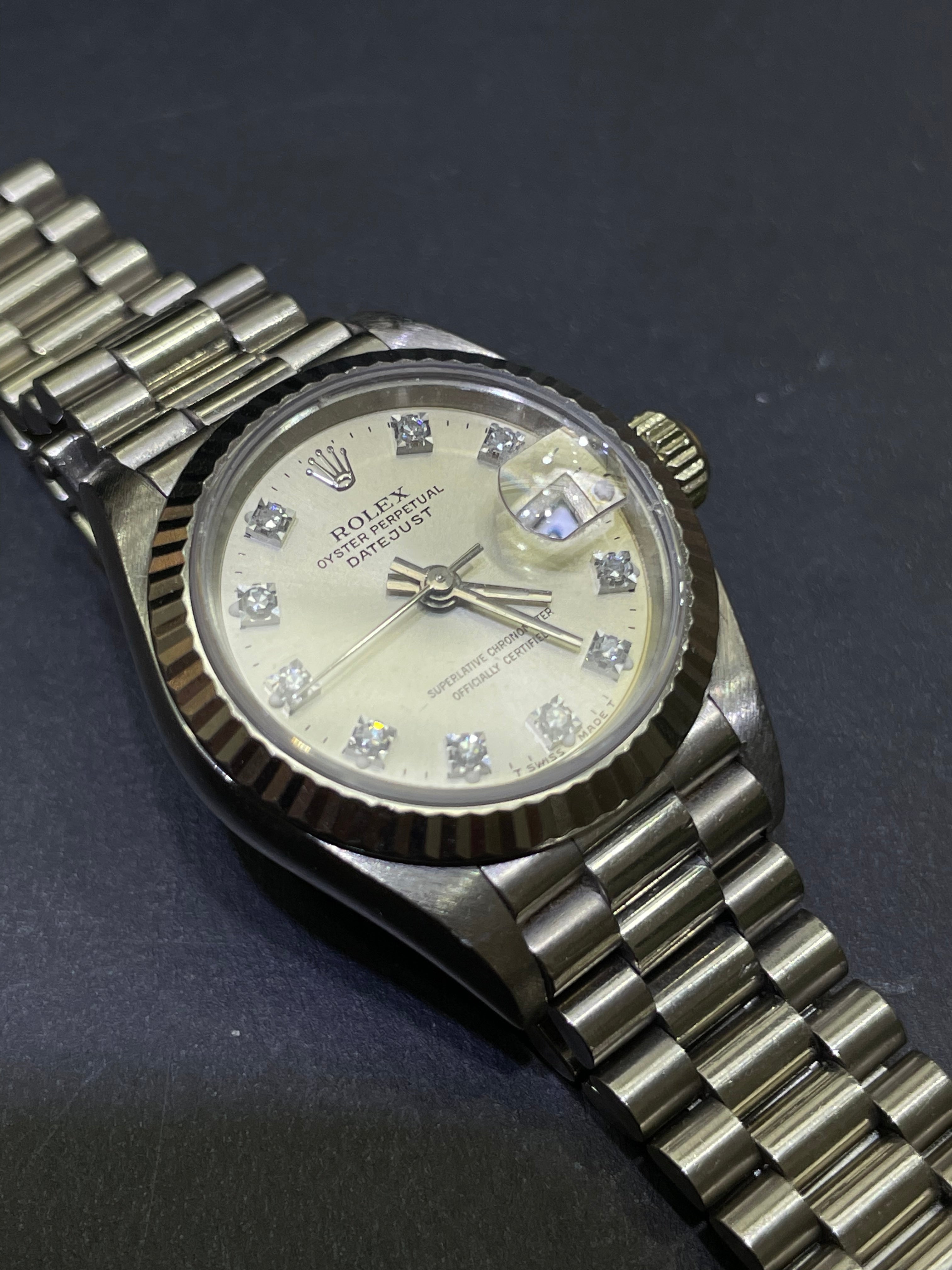Rolex 18k solid white gold