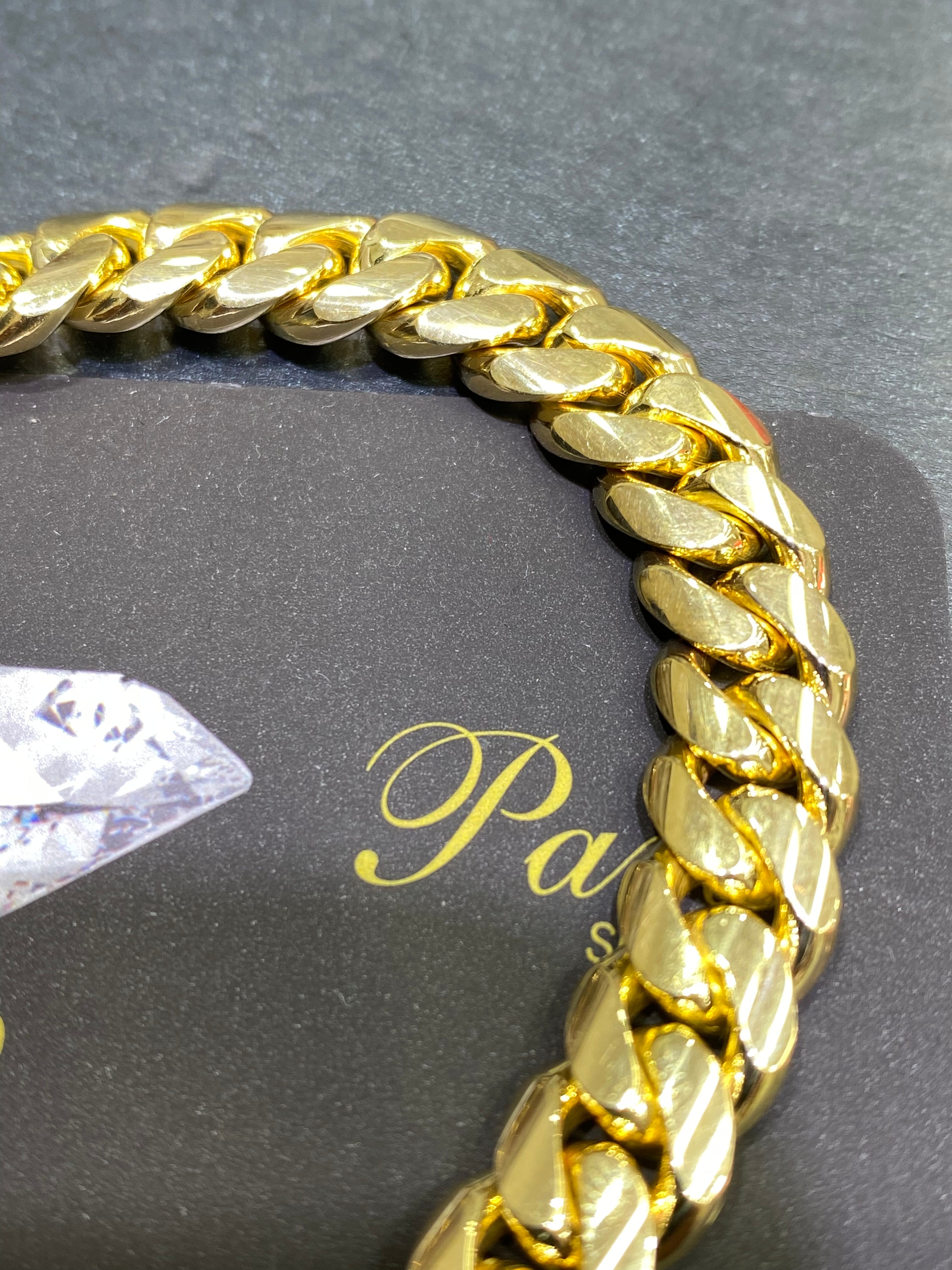 solid miami cuban link bracelet