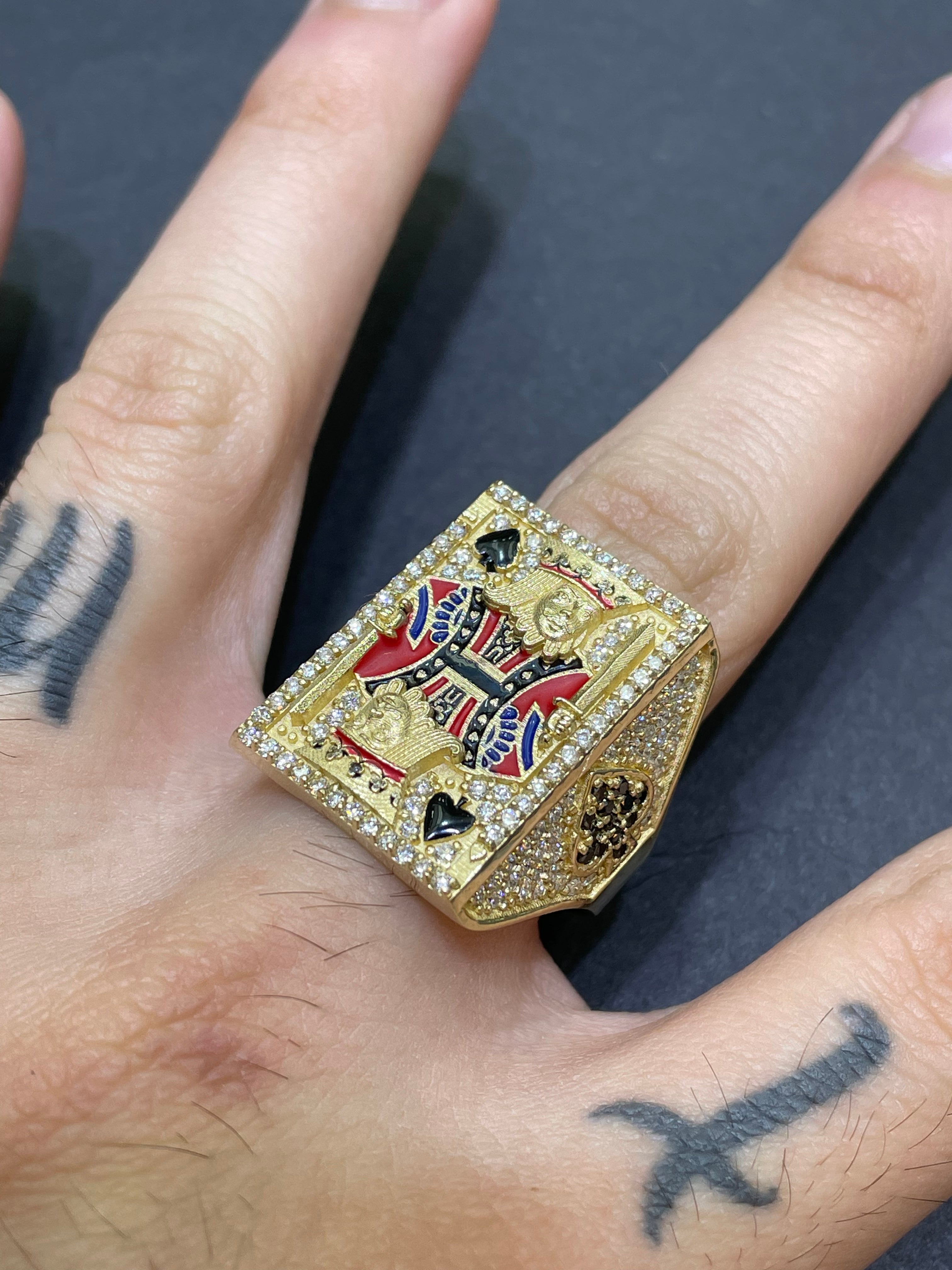14k ICED OUT Ring