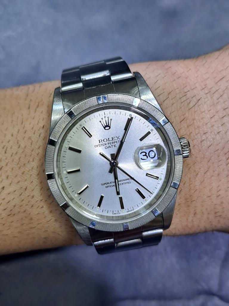 34mm rolex #15210 stainless steel mint year 2002