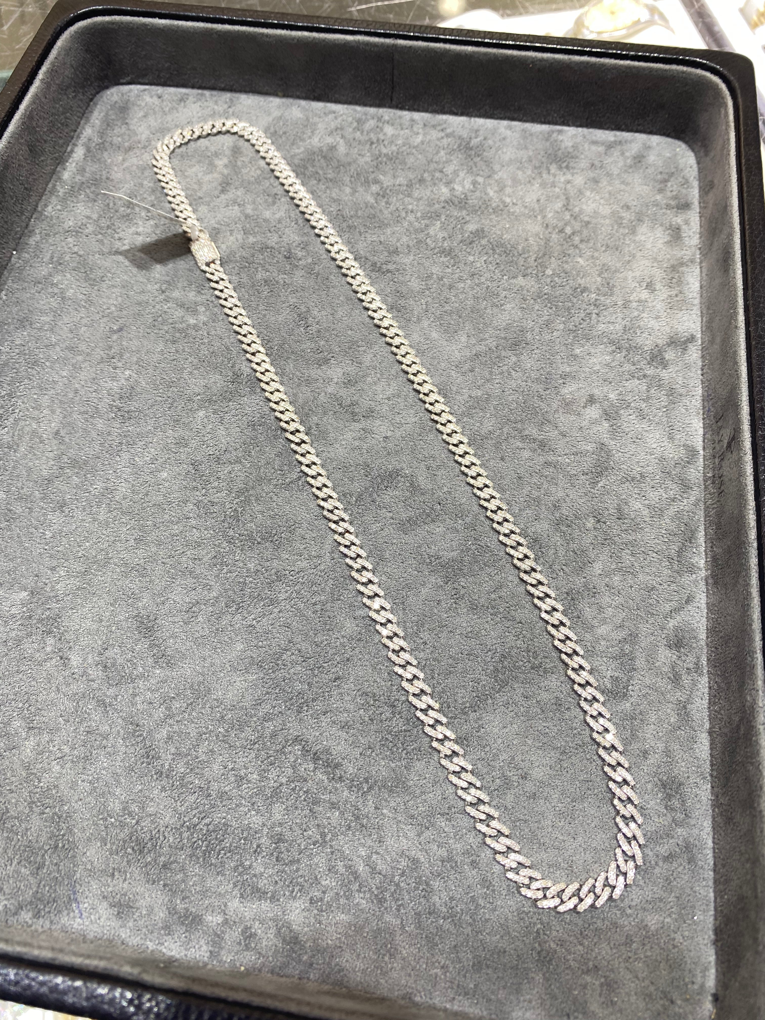 New 14k 5mm “Iced Bust Down” natural diamonds Miami Cuban link necklace 💎 "Iced Bust Down" Miami Cuban Link Chain. 40 grams of VS1 Natural Diamonds💎