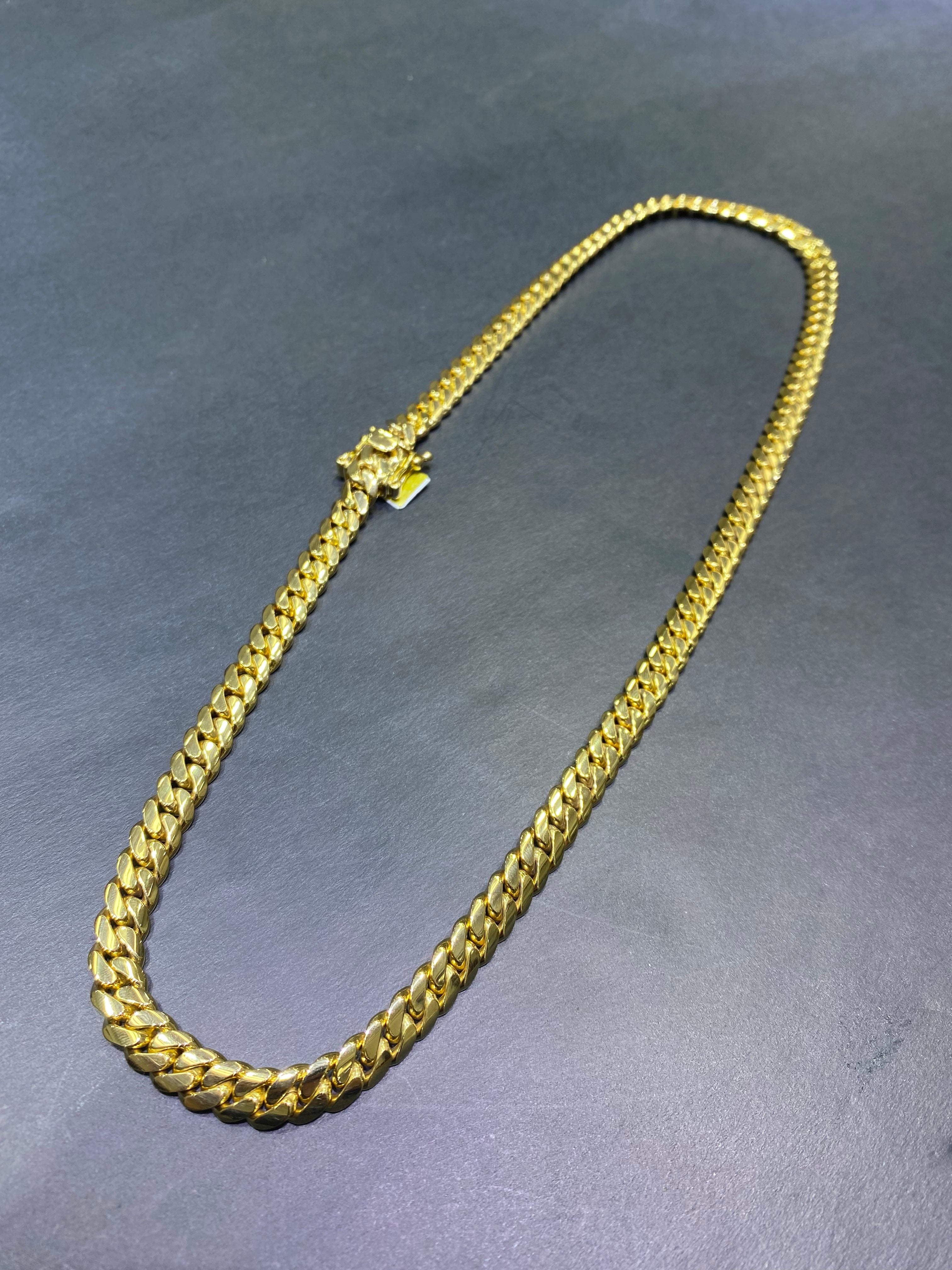 new14k 8.5mm solid miami cuban link 136 grams 24inches