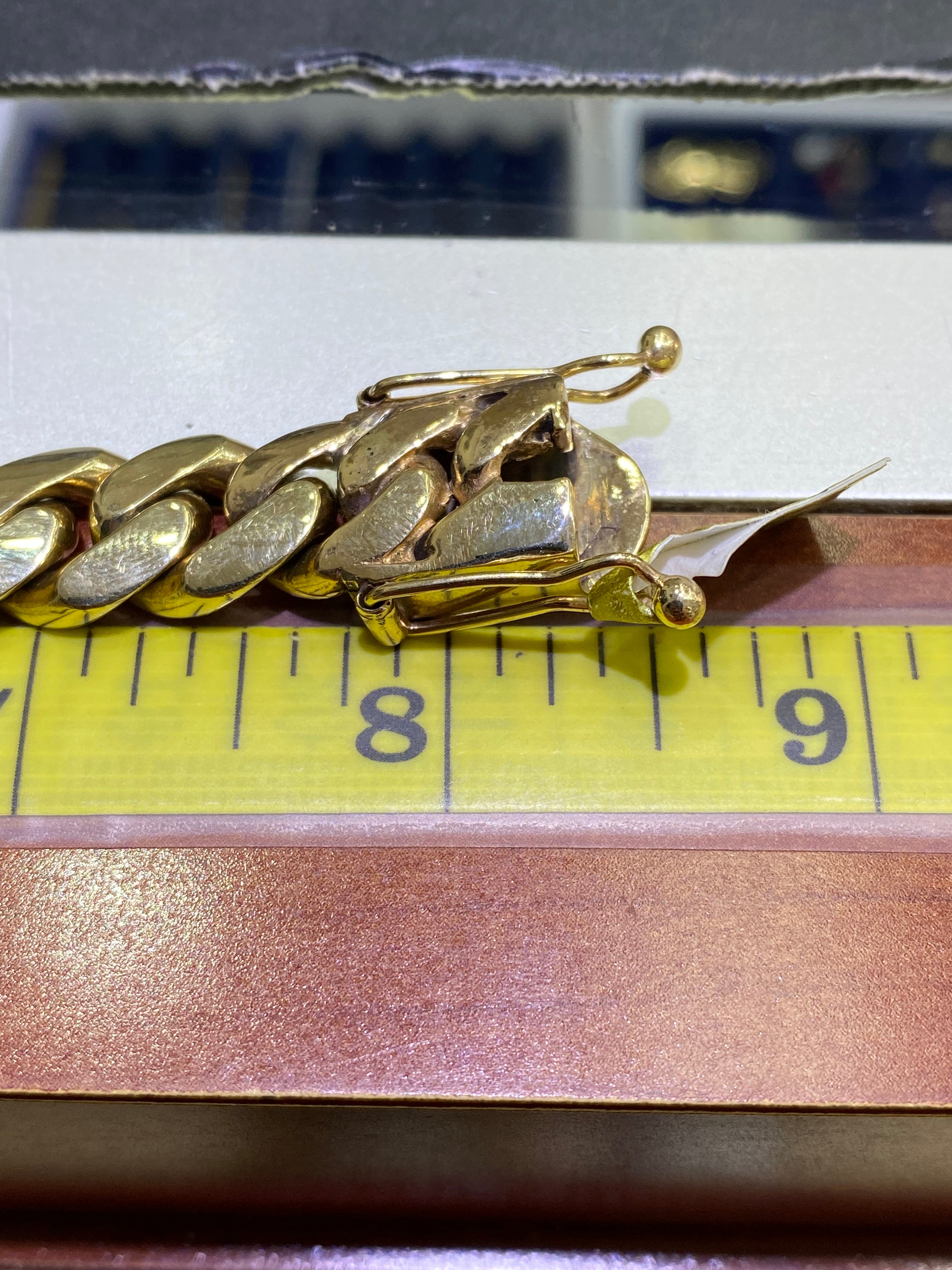 new 10k handmade solid miami cuban link bracelet