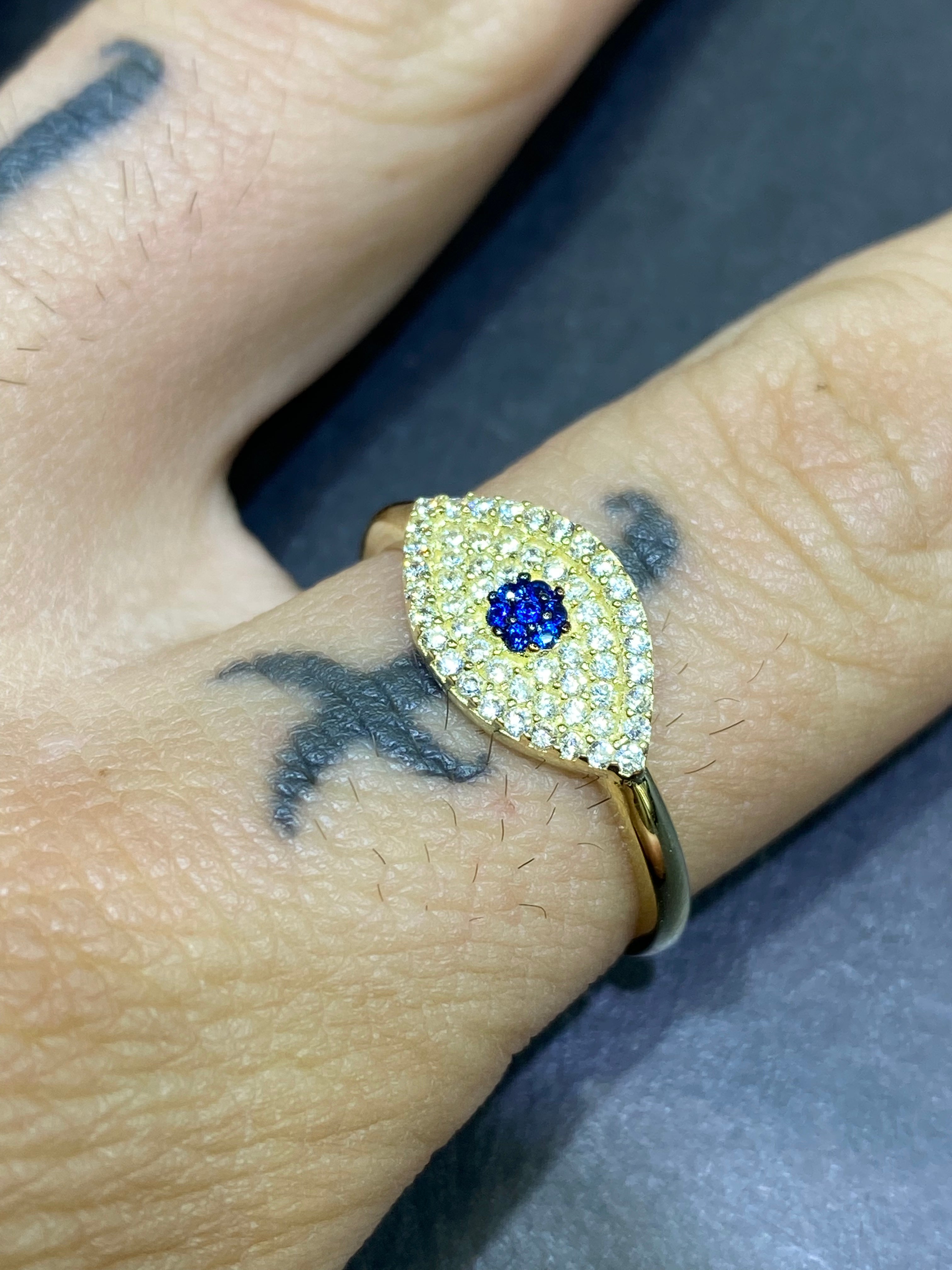 new 10k egypt eye of protection ring