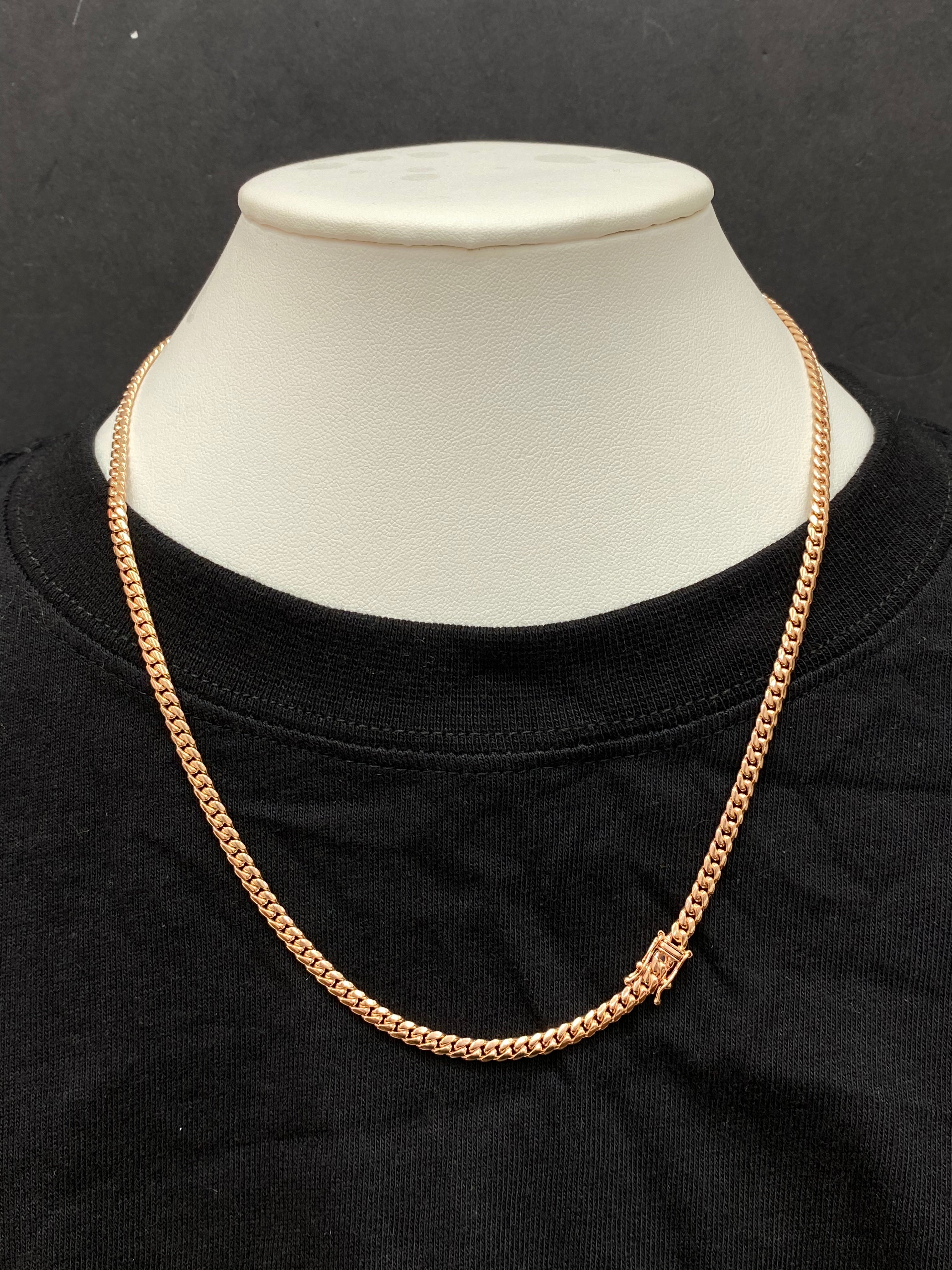 solid 10k rose gold miami cuban link
