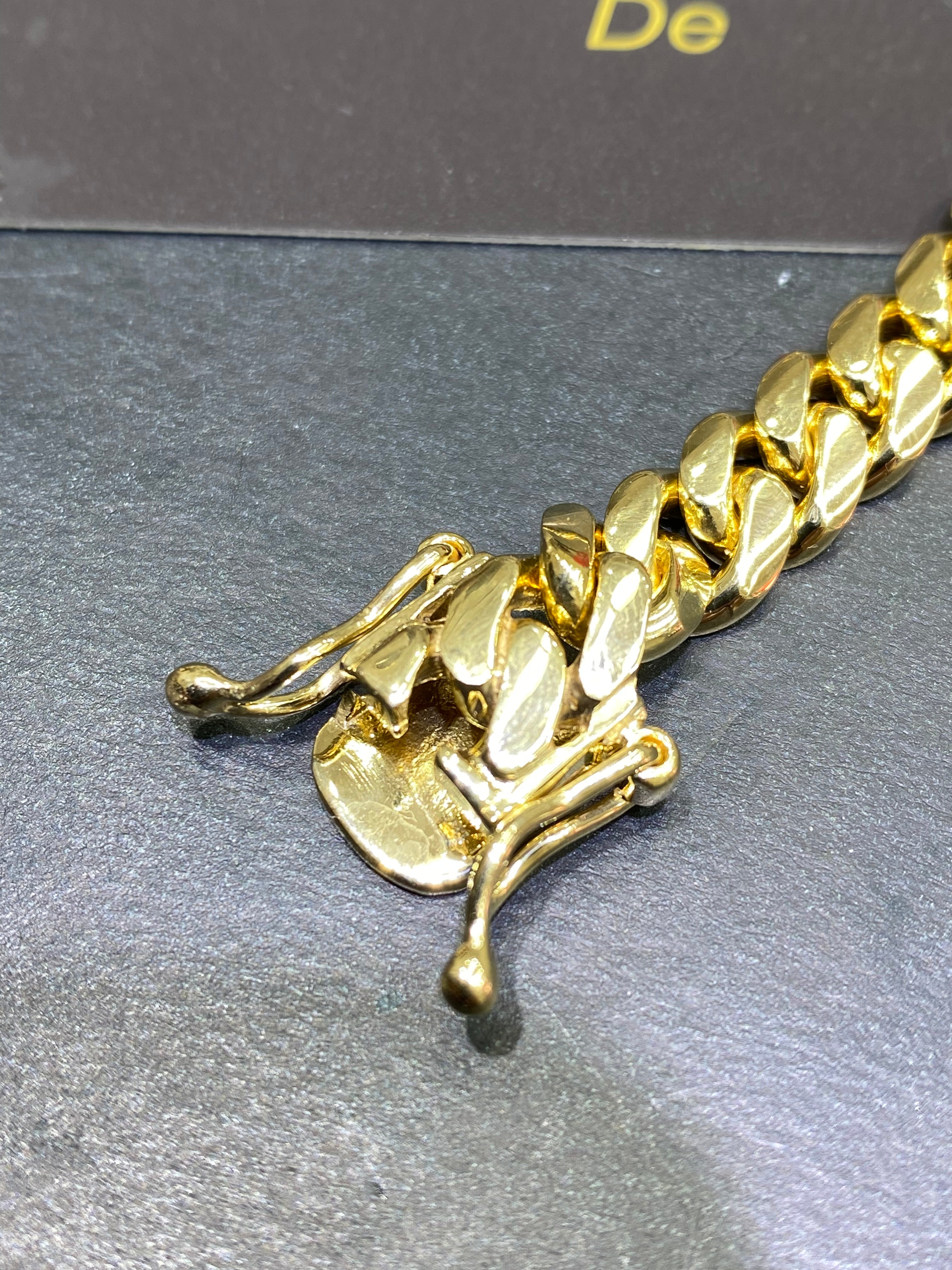 solid miami cuban link bracelet