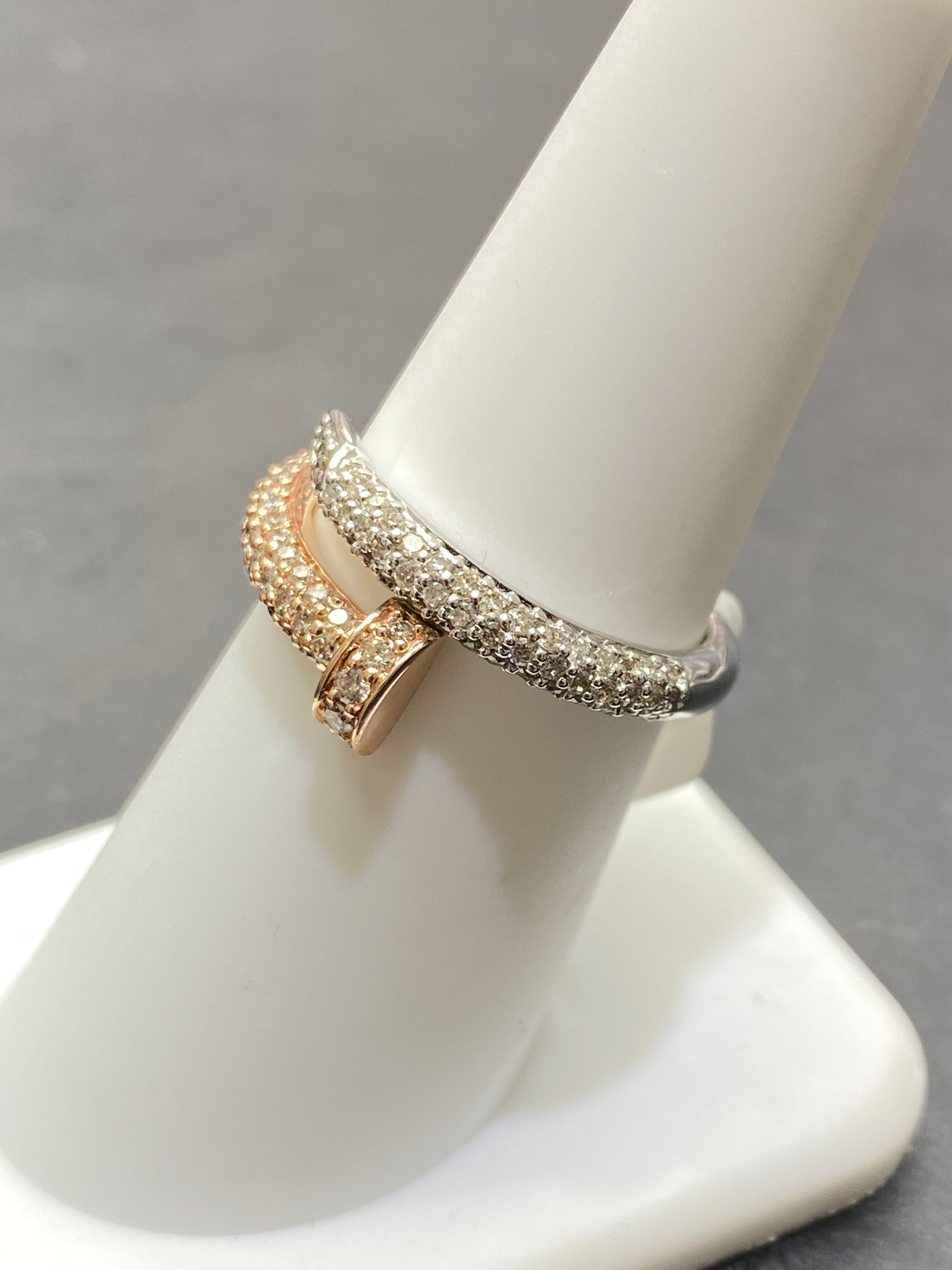 New 14k Vs1 Natural Diamond Nail Ring