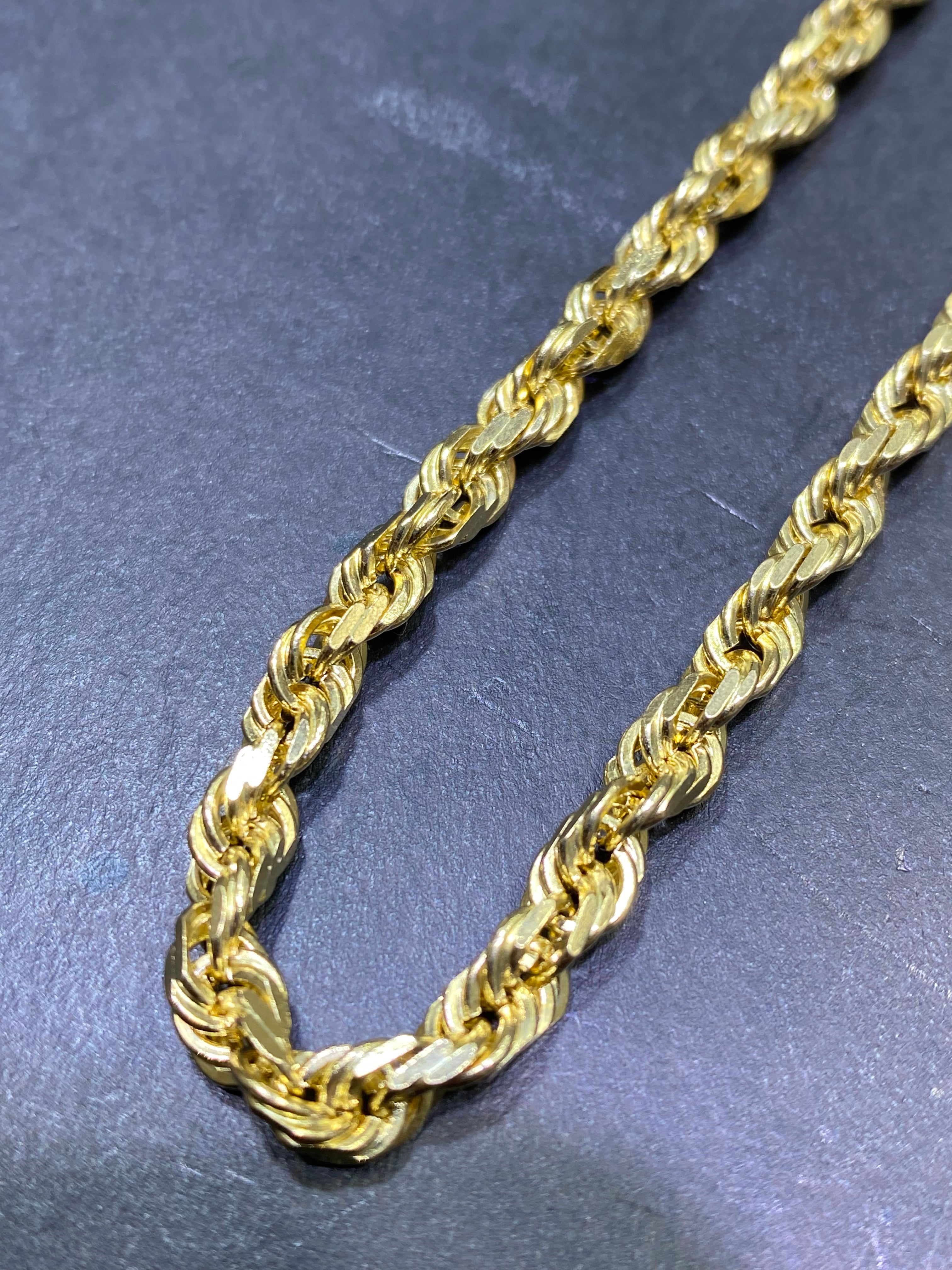 new 14k solid miami rope chain 5.5 millimeter,24 inch,60 grams,