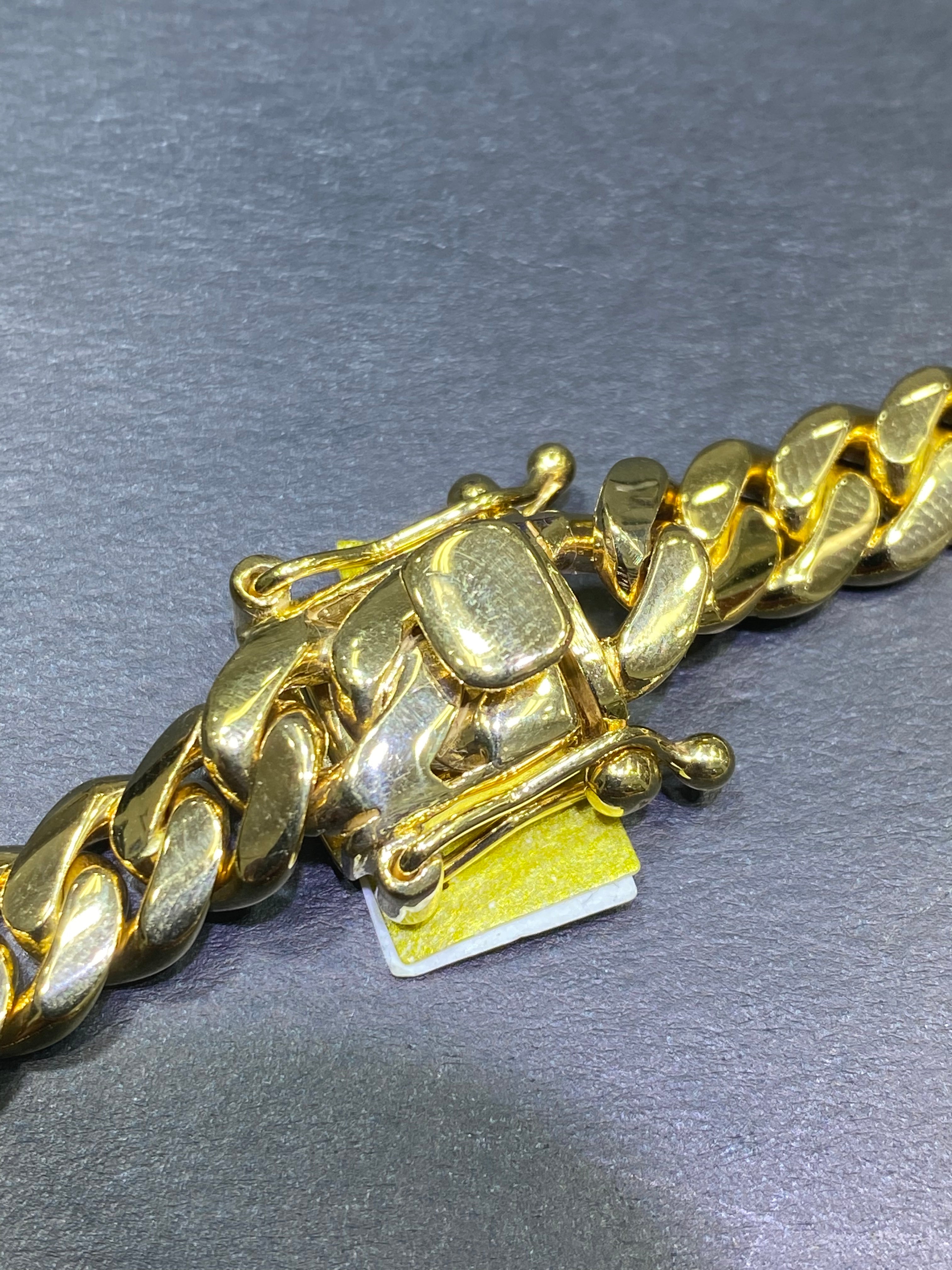 new14k 8.5mm solid miami cuban link 136 grams 24inches