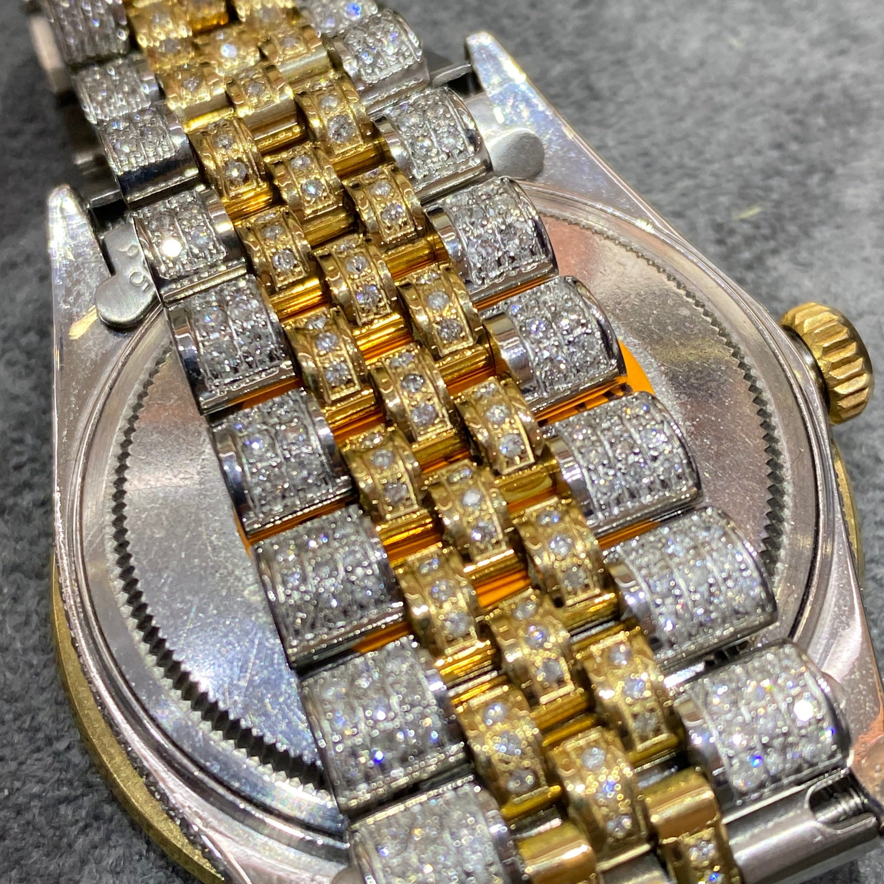 rainbow rolex iced out