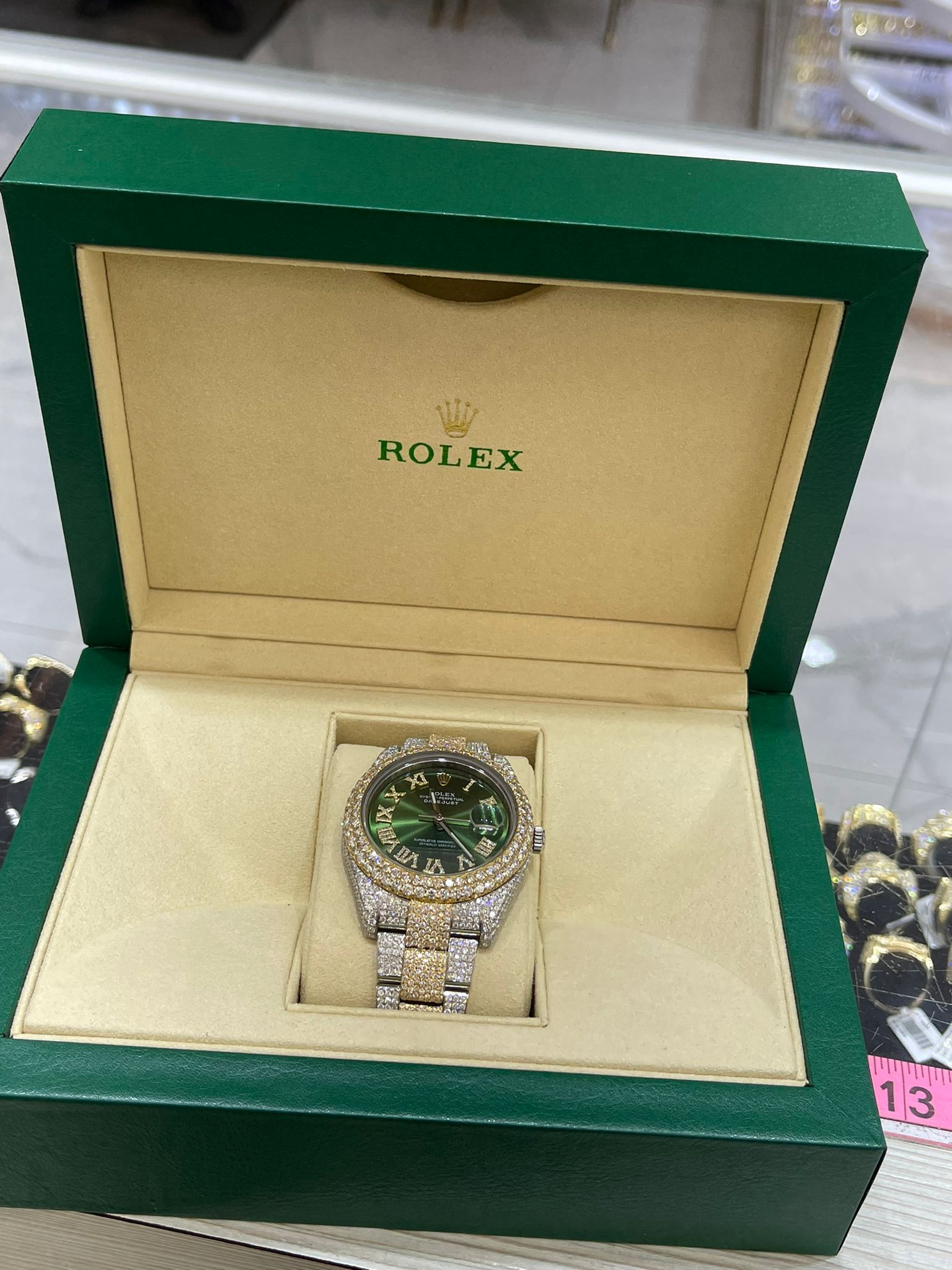 41mm rolex 2019 #126300 2x bezel 2-tone 18k 29cts.t.w vs-1
