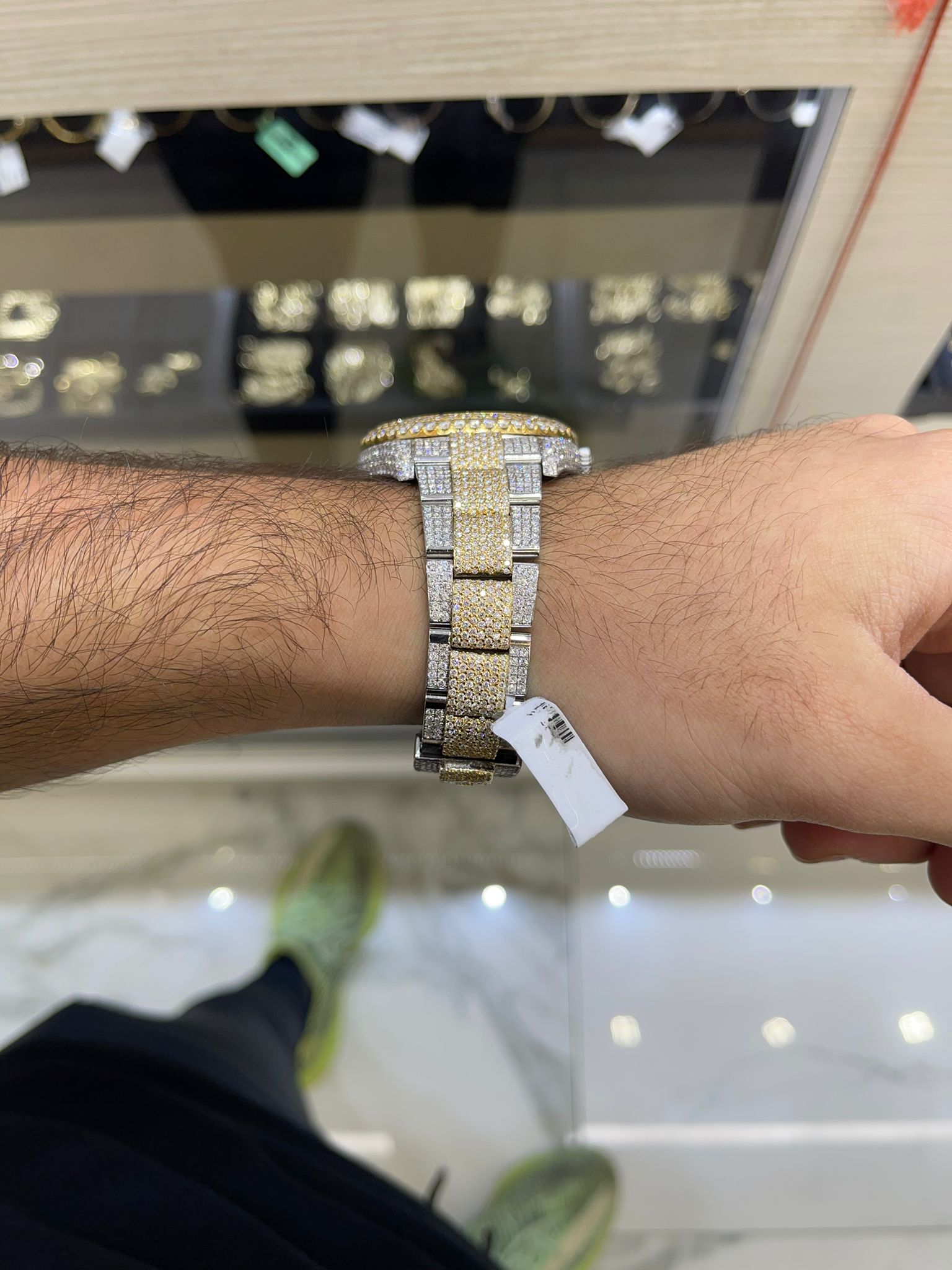 41mm rolex 2019 #126300 2x bezel 2-tone 18k 29cts.t.w vs-1