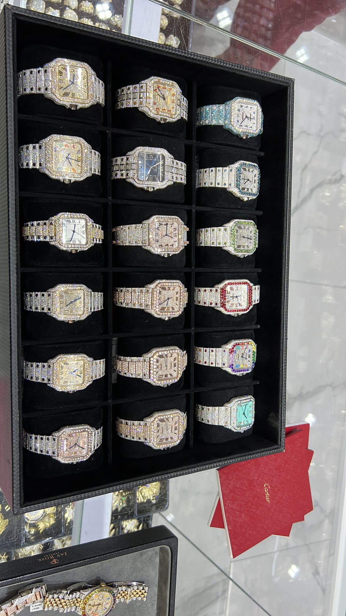"cartier watch bust down"