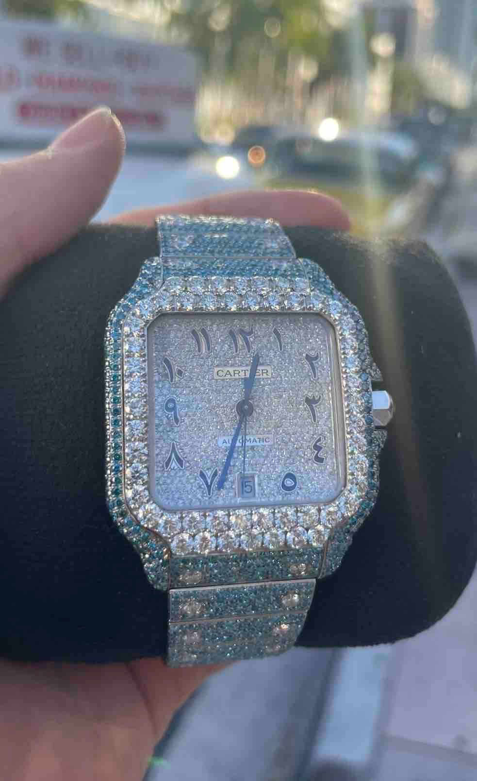 iced cartier watch