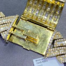 60 cts.t.w. baguette vs-1 miami cuban link,525 grams ,27mm,22 inches