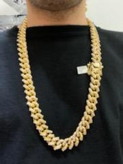 14k &18k miami cuban chain prong set 