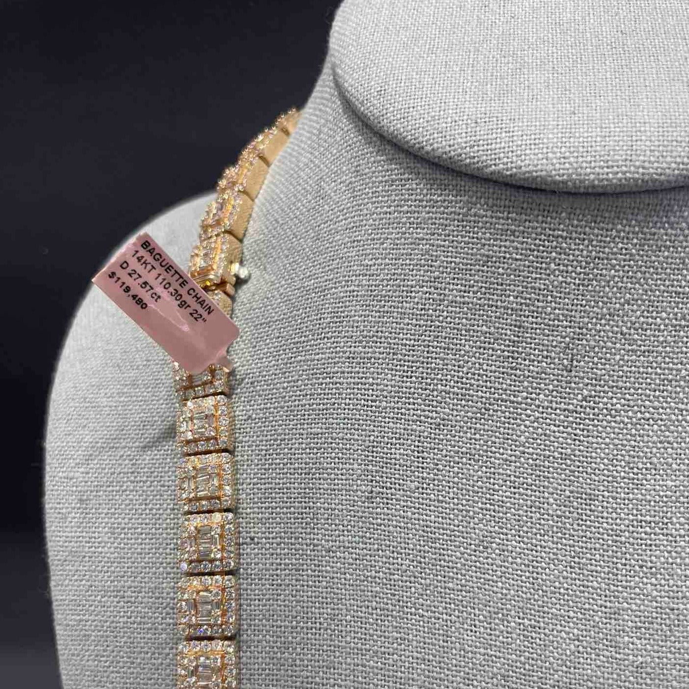 iced out baguette chain