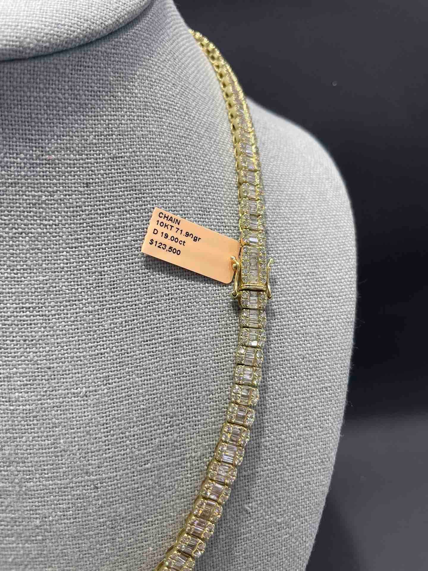 diamond baguette chain vvs