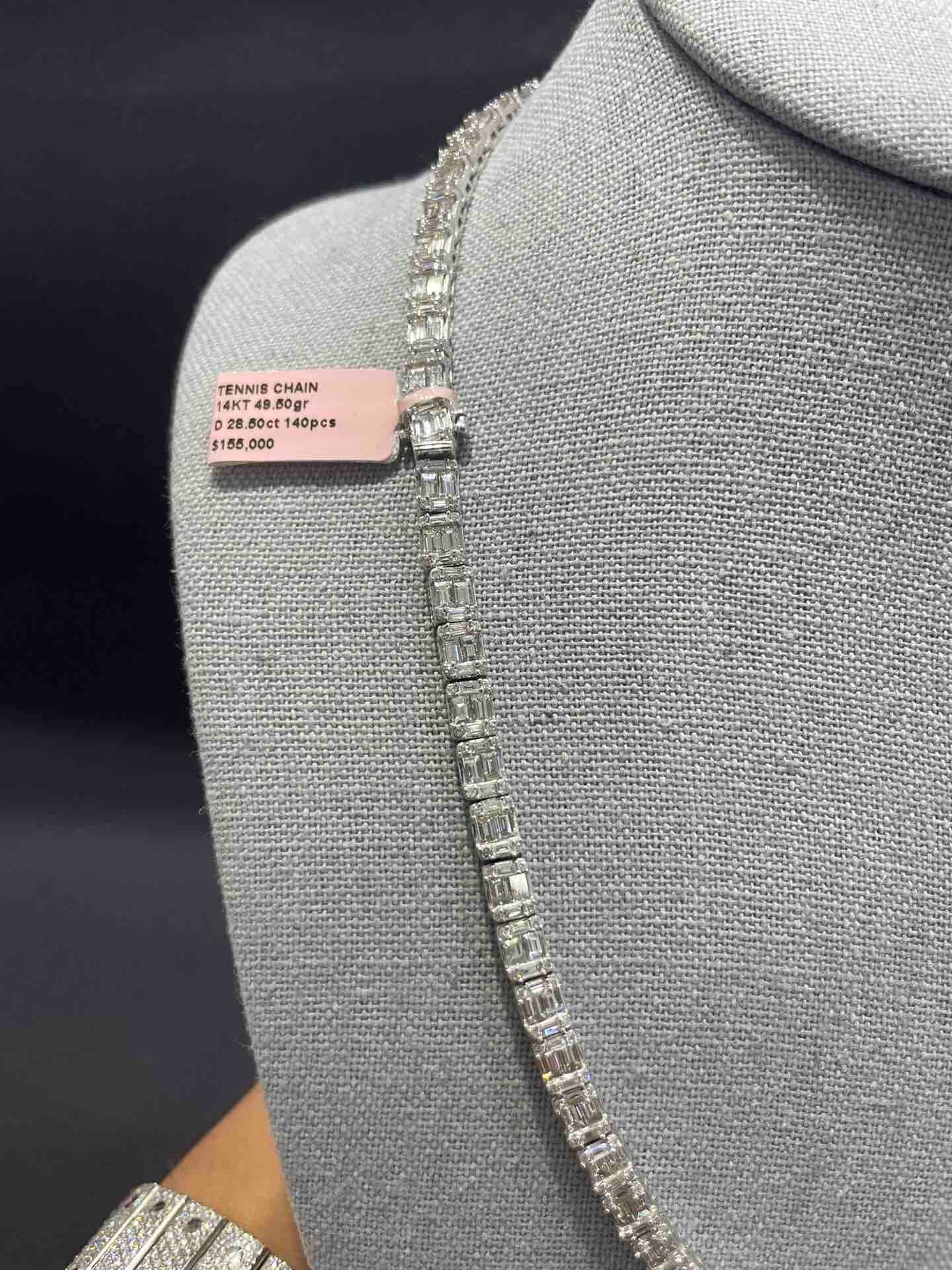 iced out tennis chain vvs