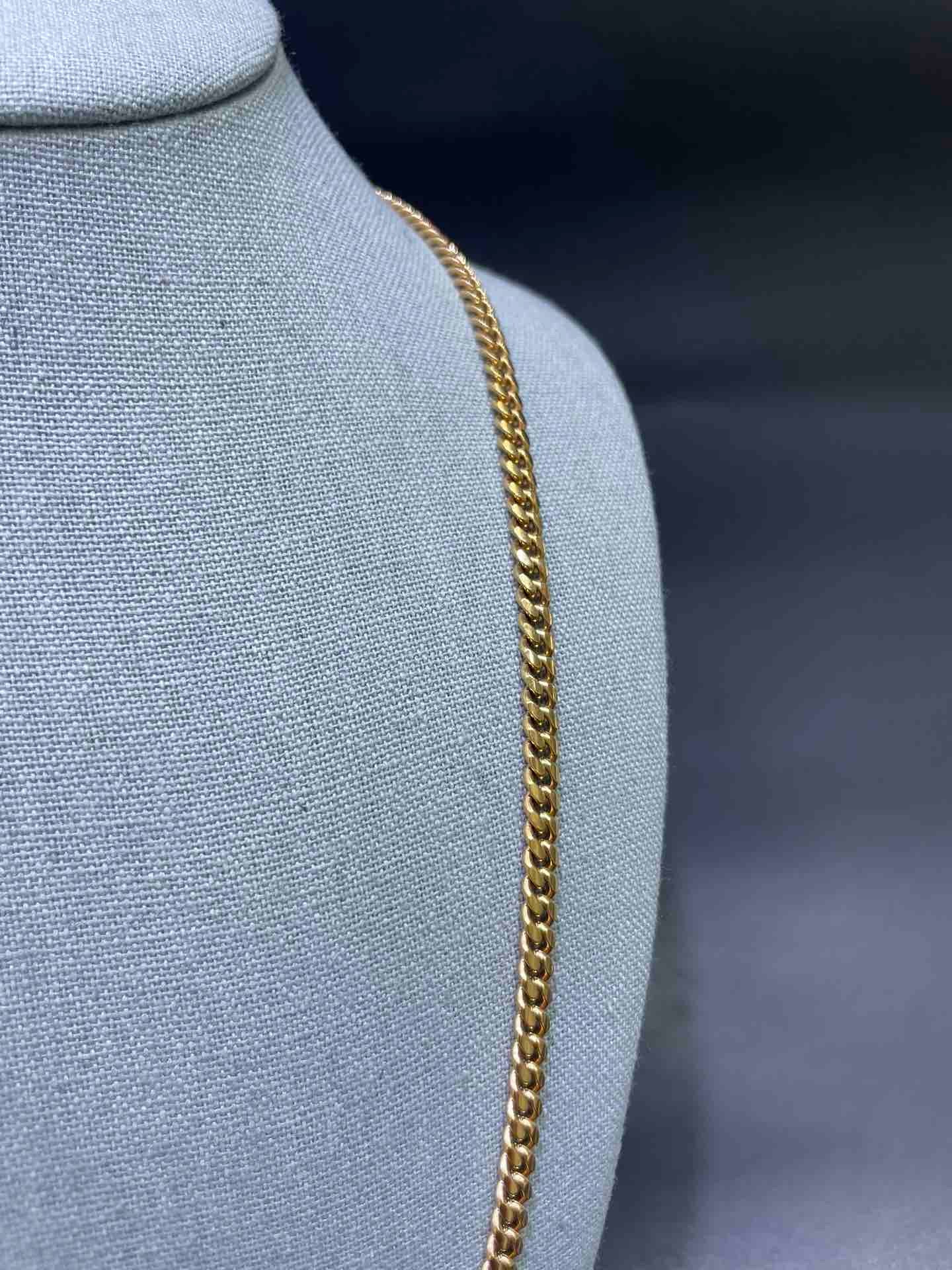 "Rose Gold Miami Cuban Link Chain 10k"