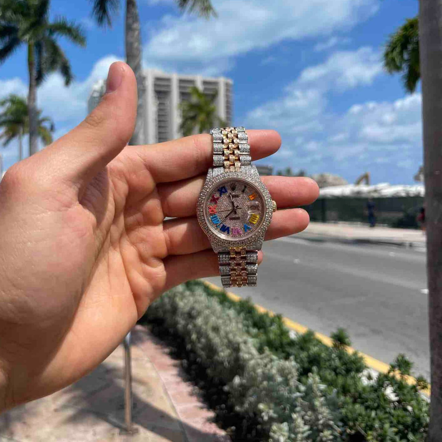 Bust Down rolex rainbow 36mm