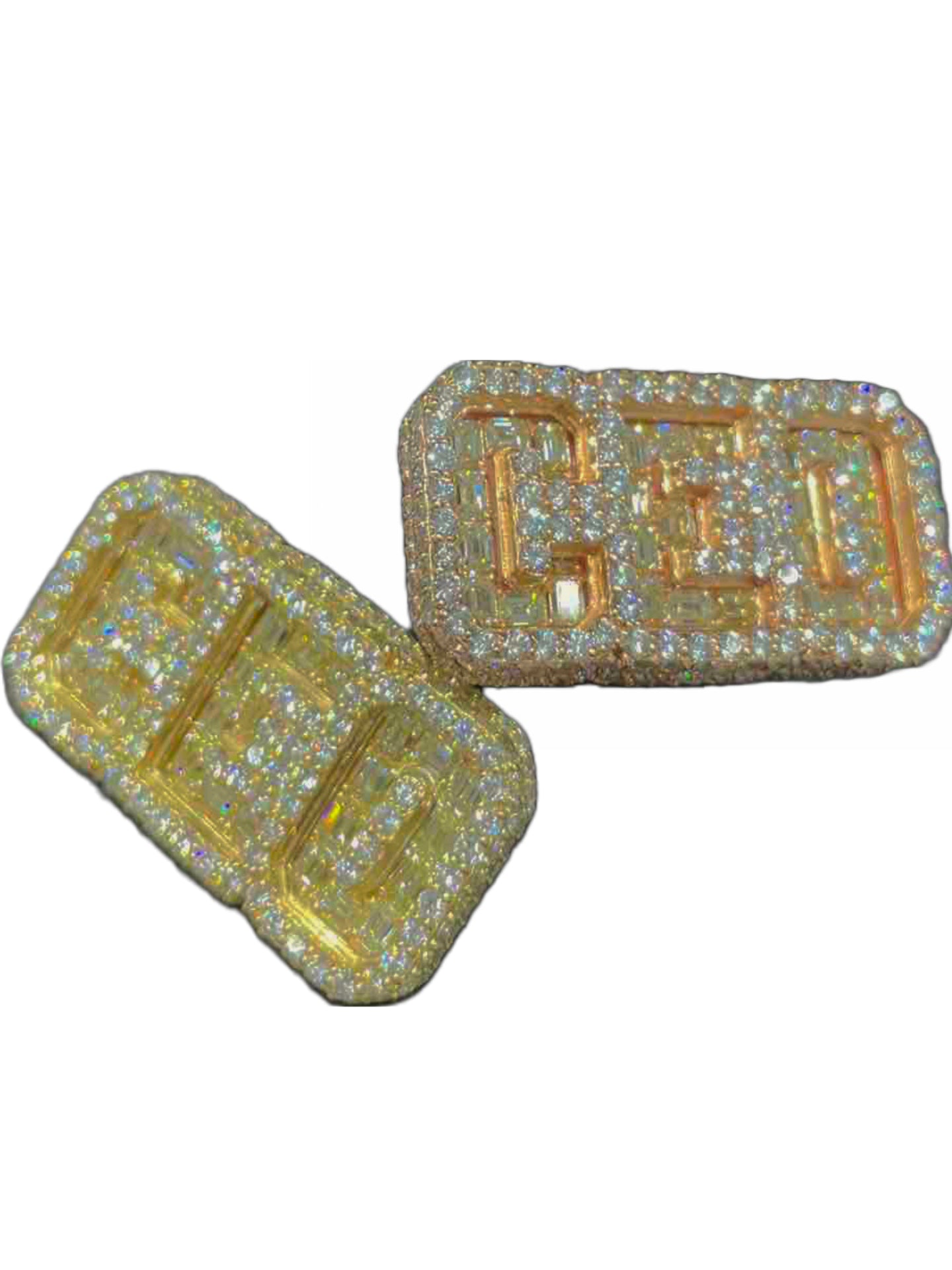 iced out ceo ring bust down ring with vvs1 natural diamonds 14k gold 55 grams and 17 cts t.w.