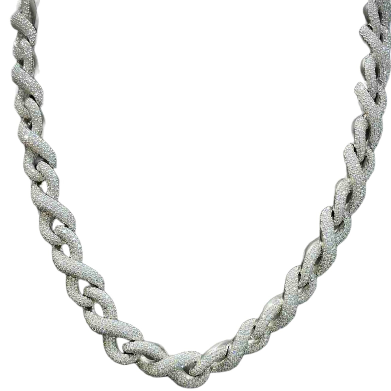 VVS1 "ICED Bust Down" 14k Infinity Link Migos Chain