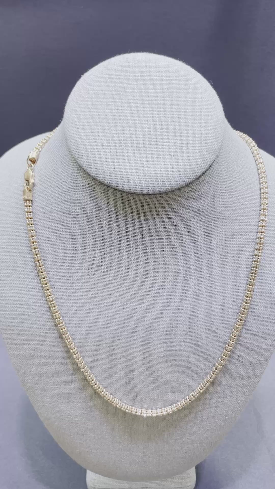 10k Rose Gold Diamond Cut Italian Men’s Chain