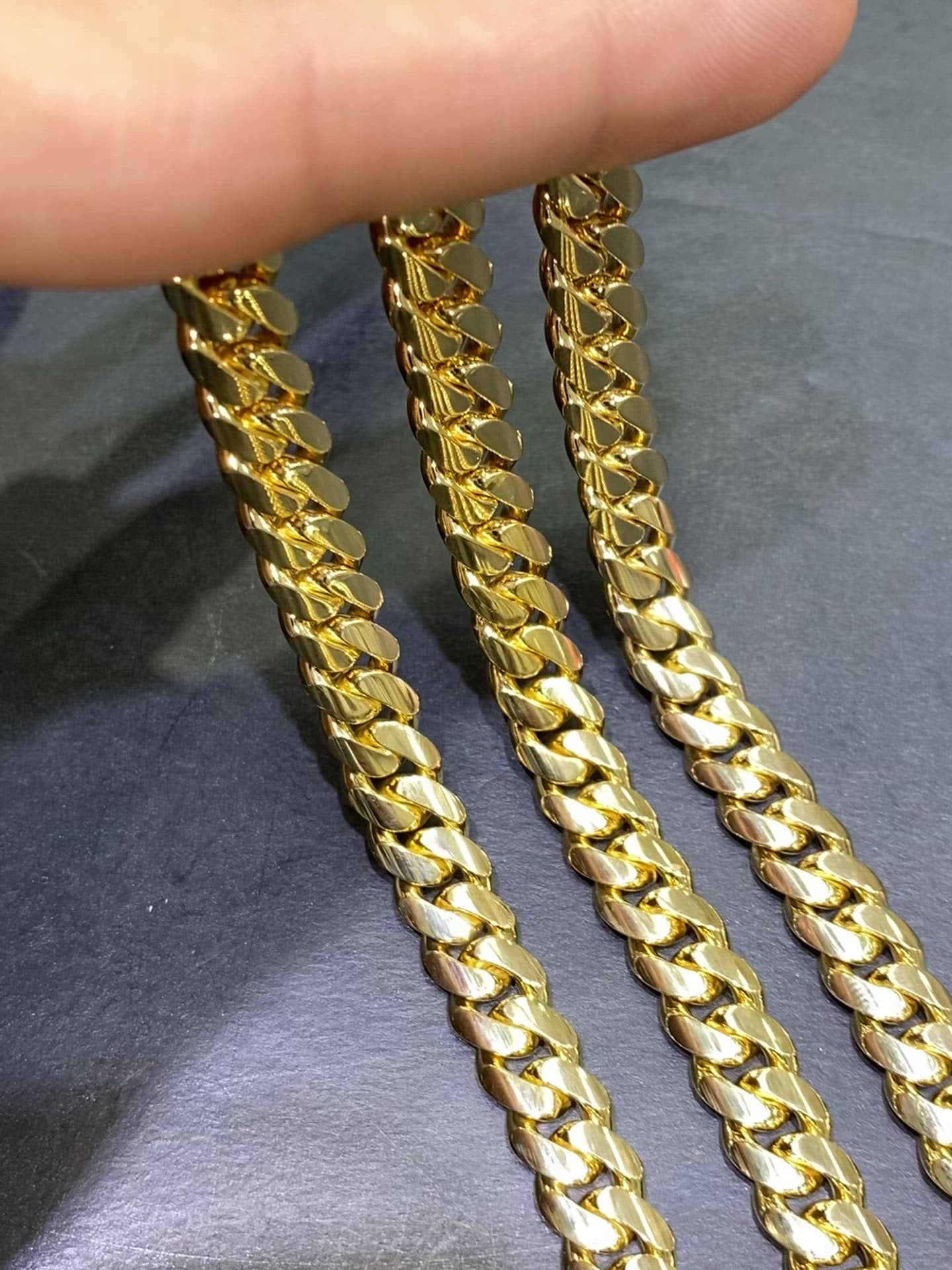 new 14k solid miami cuban link bracelet