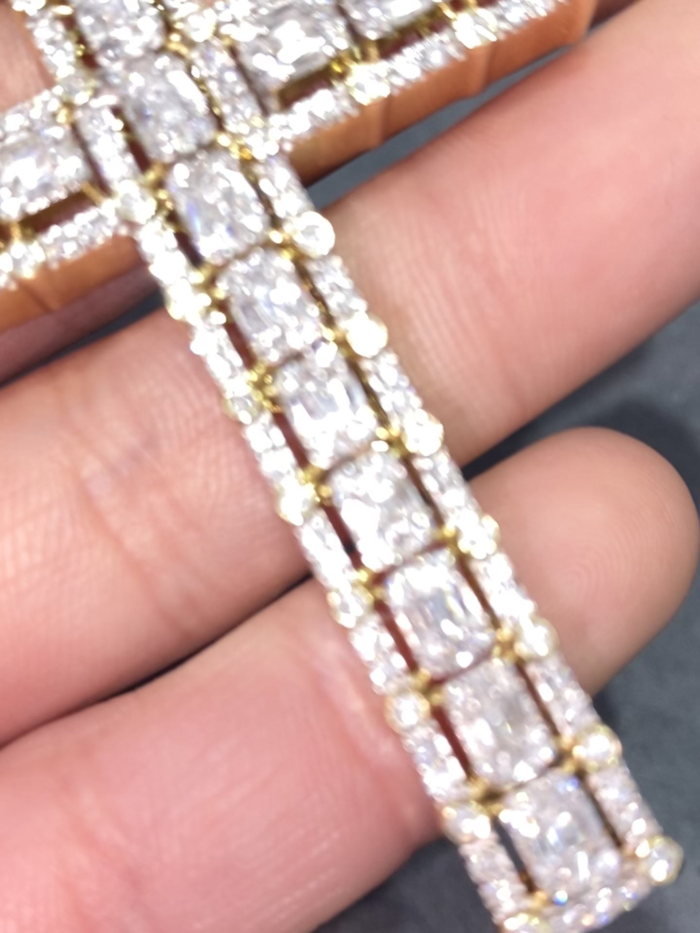 New large baguette cross pendant with vs1 natural diamonds and 14k gold