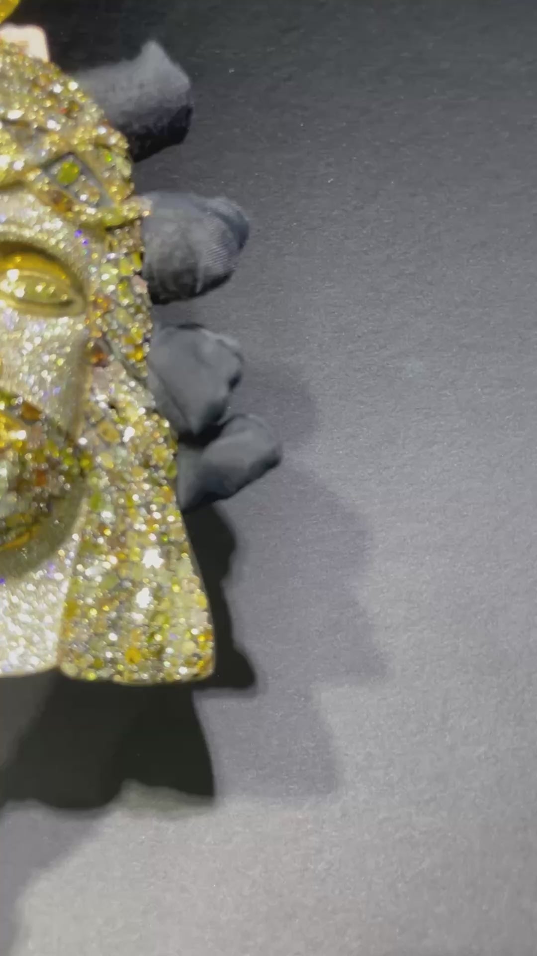 Diamond Jesus Charm Yellow Gold Success