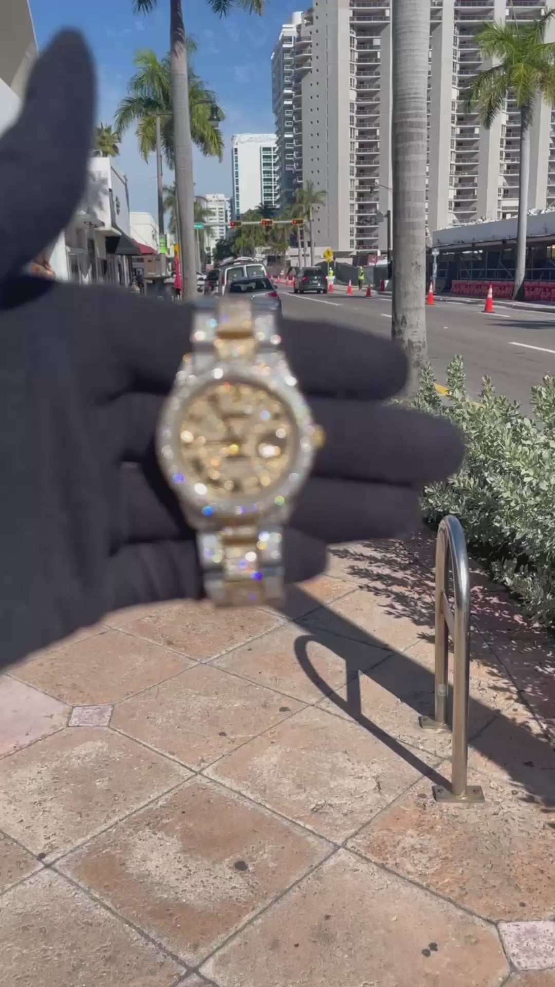 iced out rolex watch. ๐ 15 carats Oyster Band Watch video
