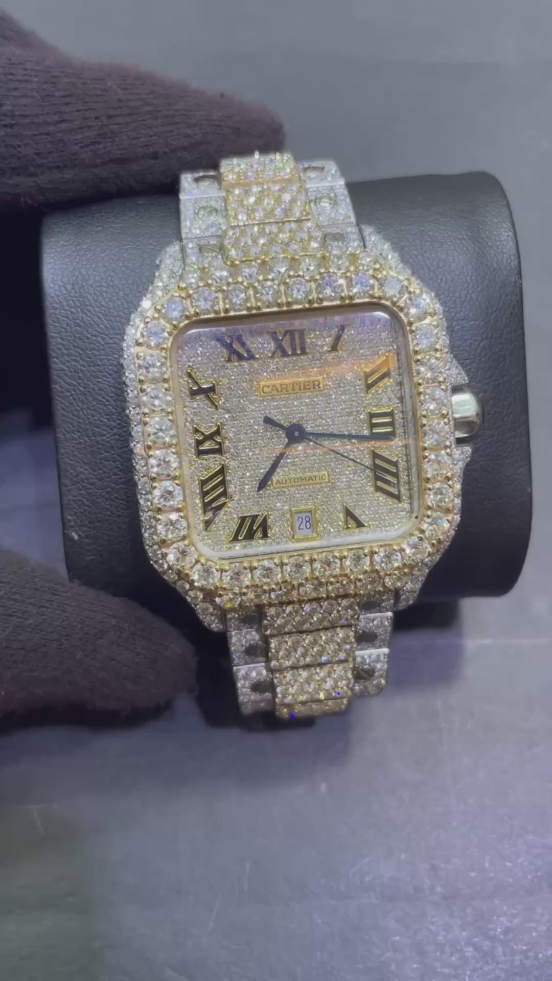 41mm 2021 new cartier santos xl 28cts vs-1 watch