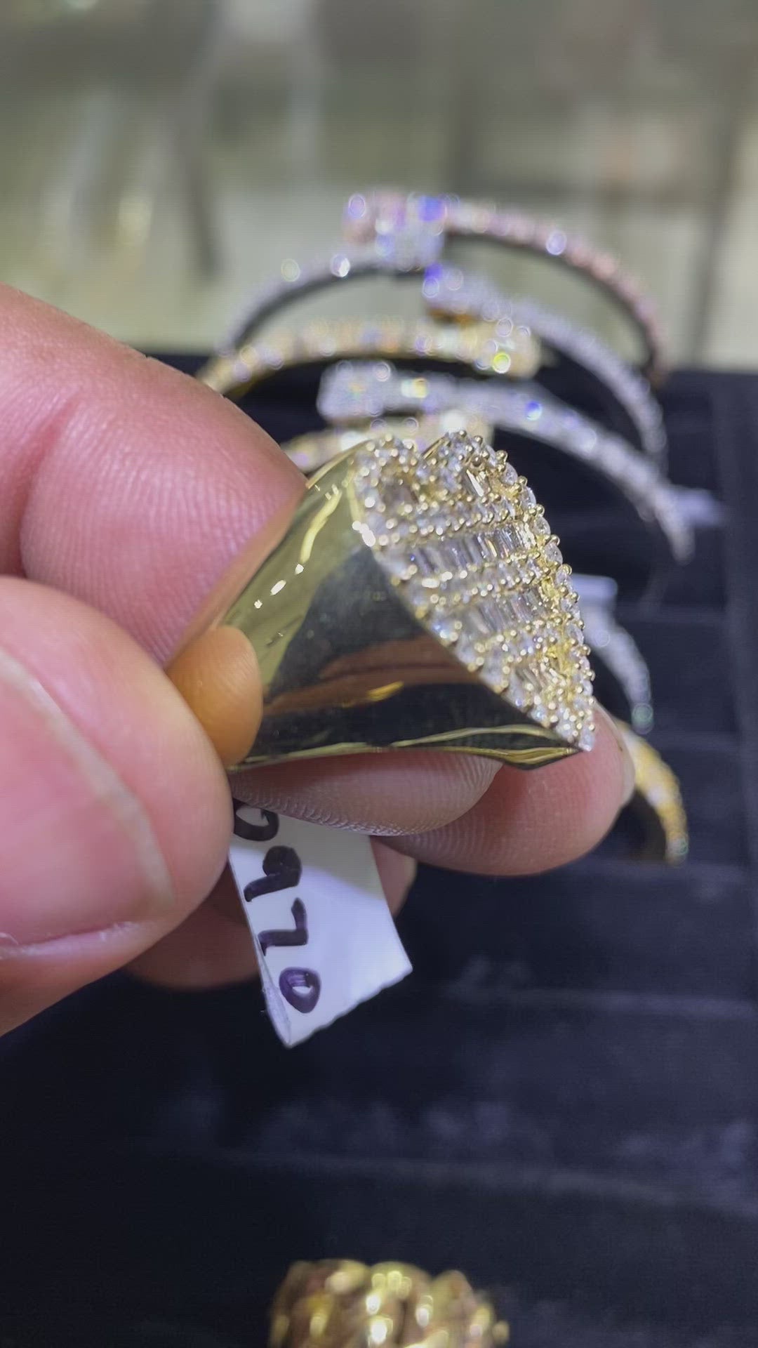diamond heart ring 1.58 ct tw baguette