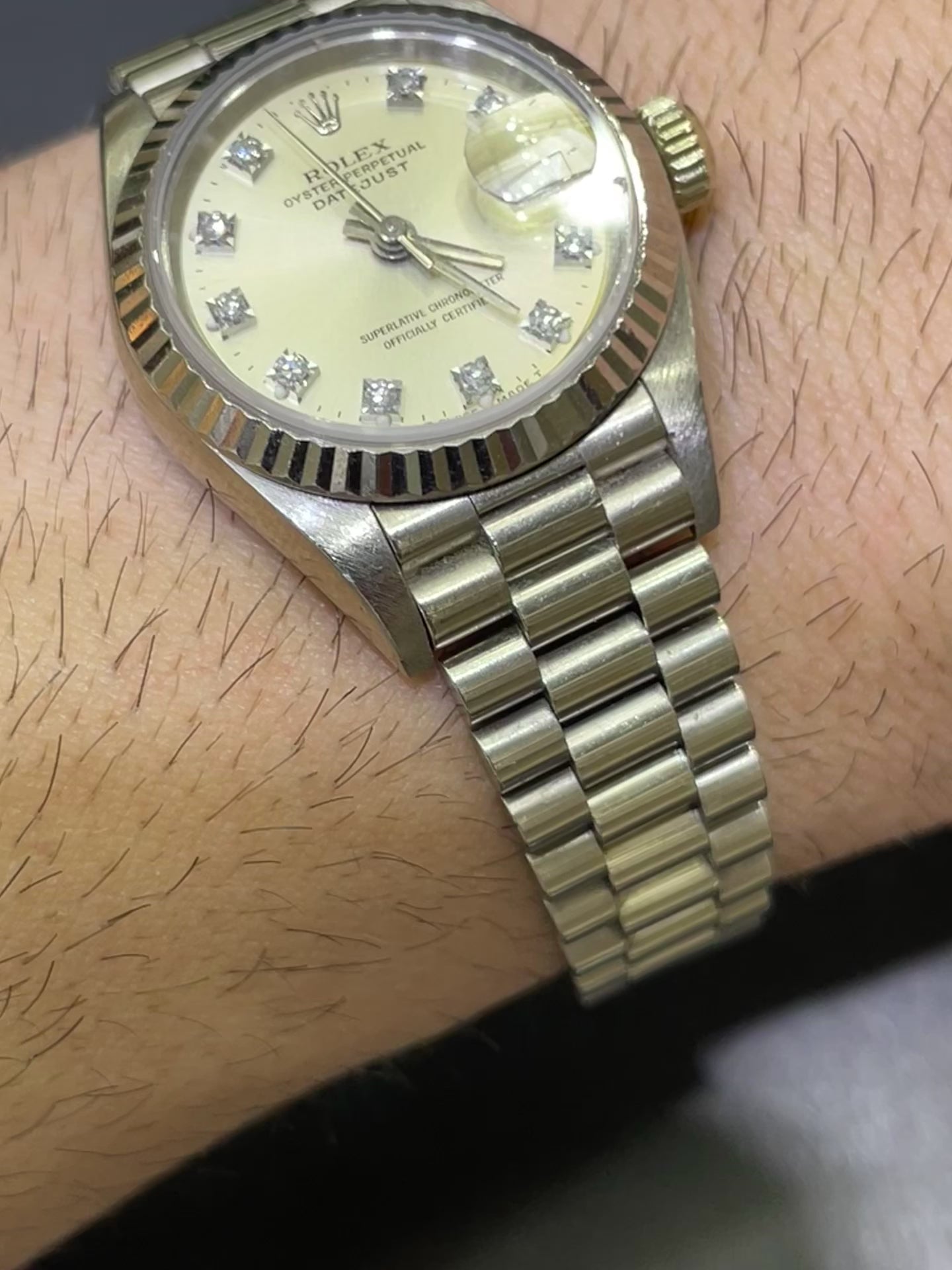 Rolex 18k solid white gold 26mm